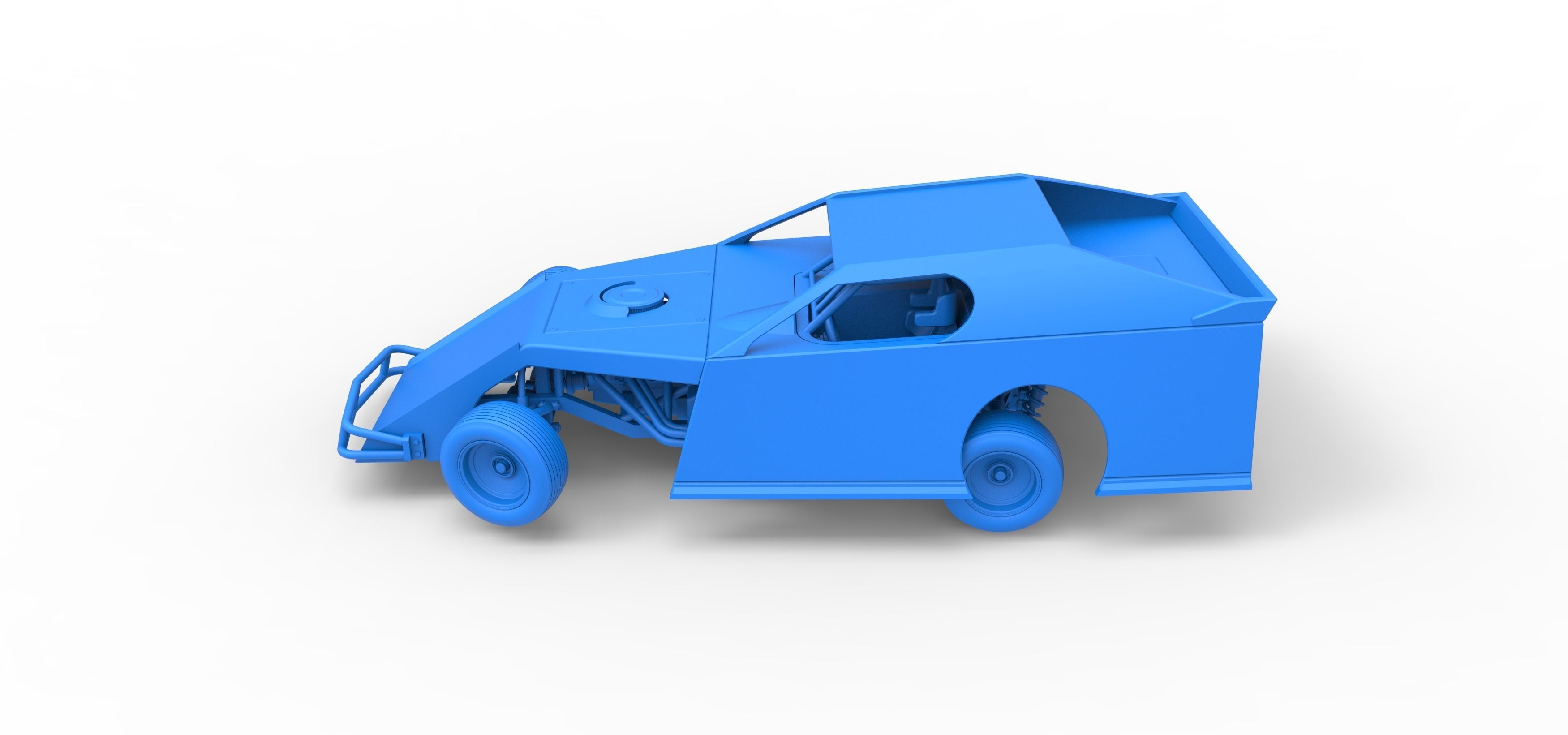 Dirt Modified stock car while turning Scale 1 to 25 3D print model_36