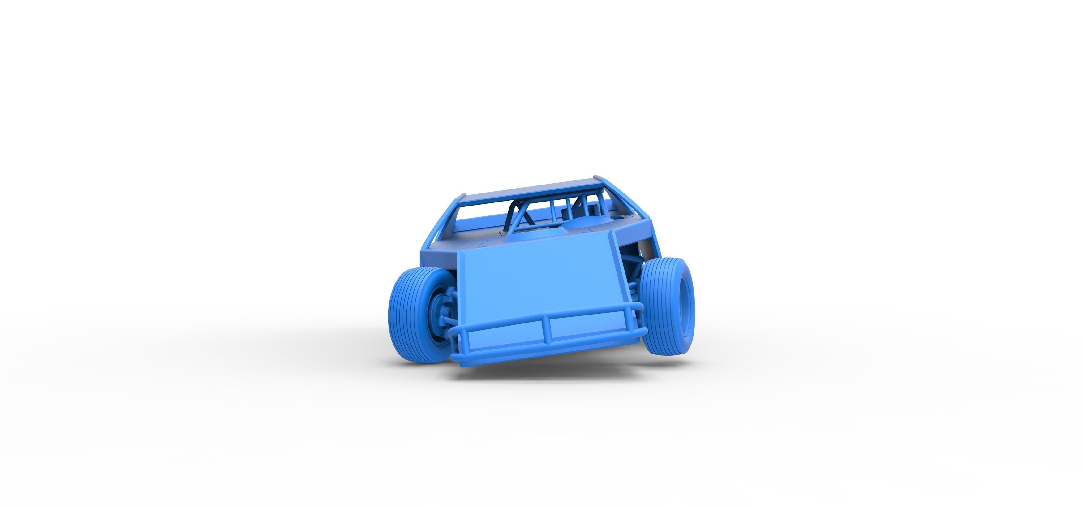 Dirt Modified stock car while turning Scale 1 to 25 3D print model_33