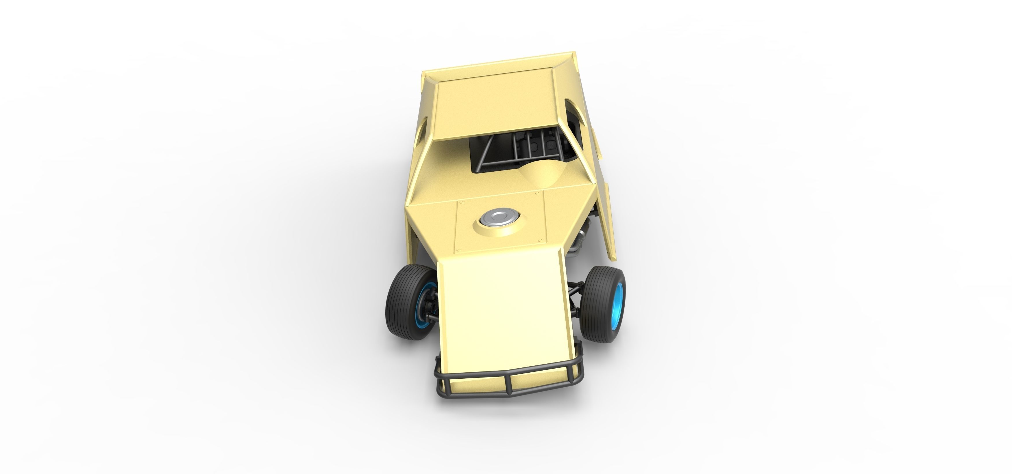 Dirt Modified stock car while turning Scale 1 to 25 3D print model_8