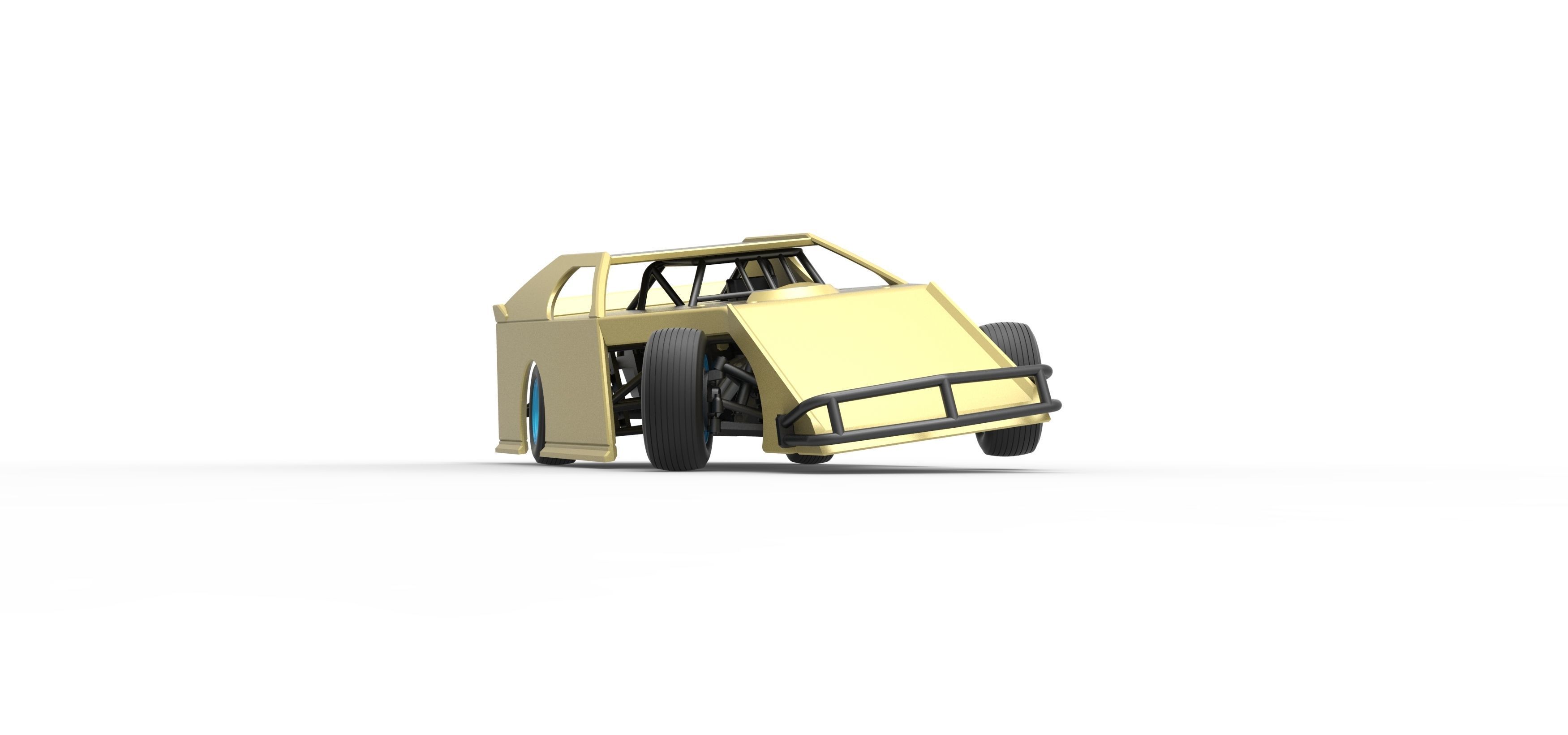 Dirt Modified stock car while turning Scale 1 to 25 3D print model_27