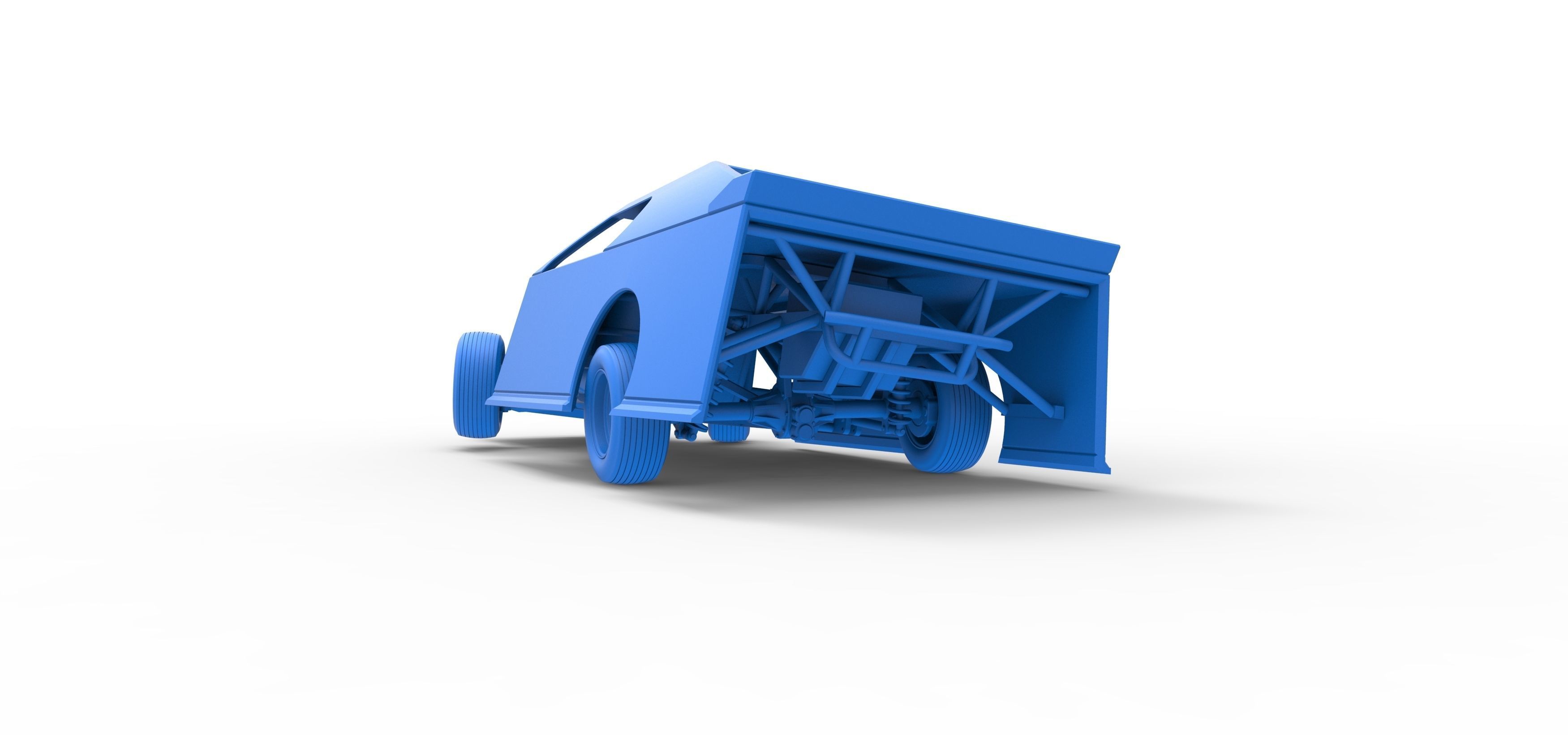Dirt Modified stock car while turning Scale 1 to 25 3D print model_41