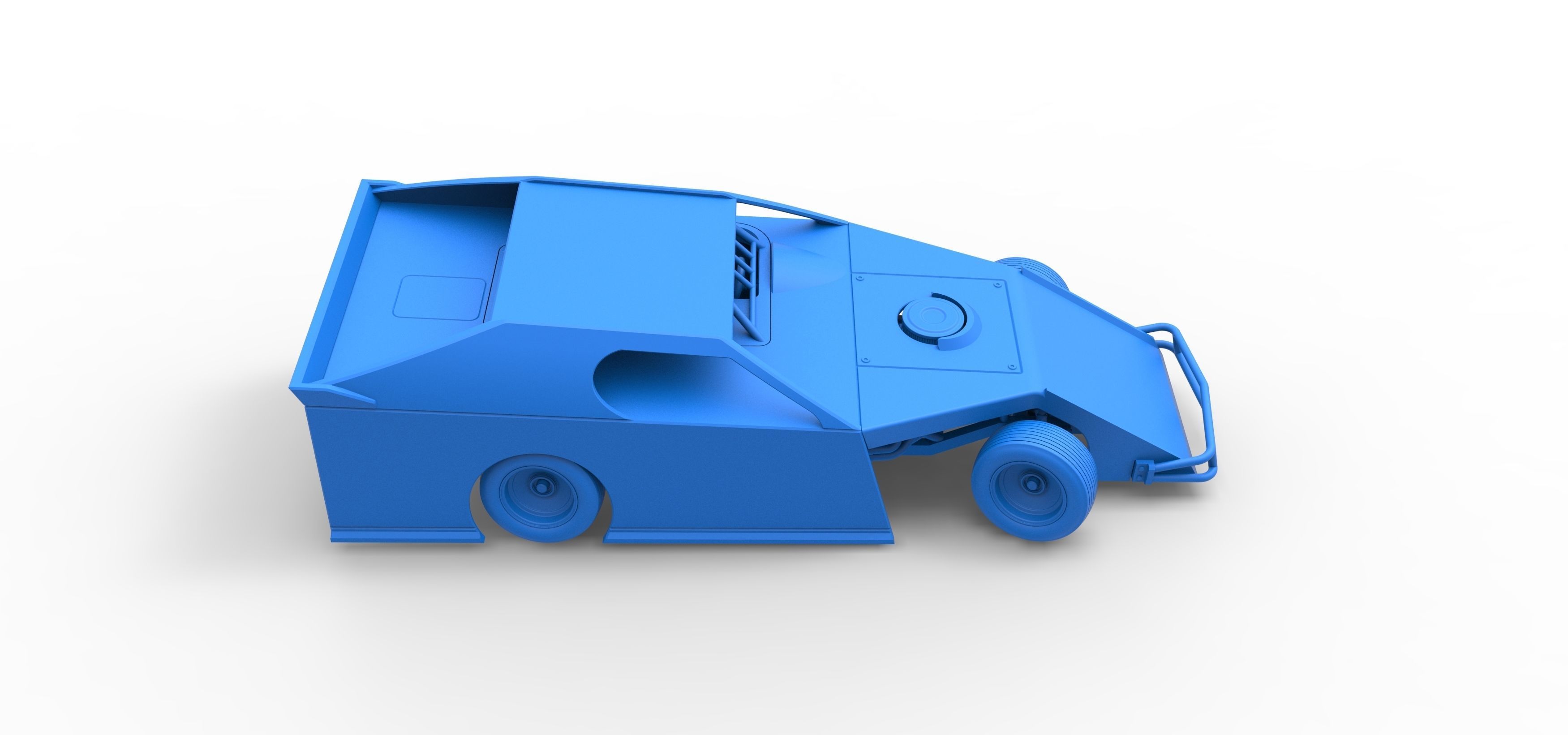 Dirt Modified stock car while turning Scale 1 to 25 3D print model_48