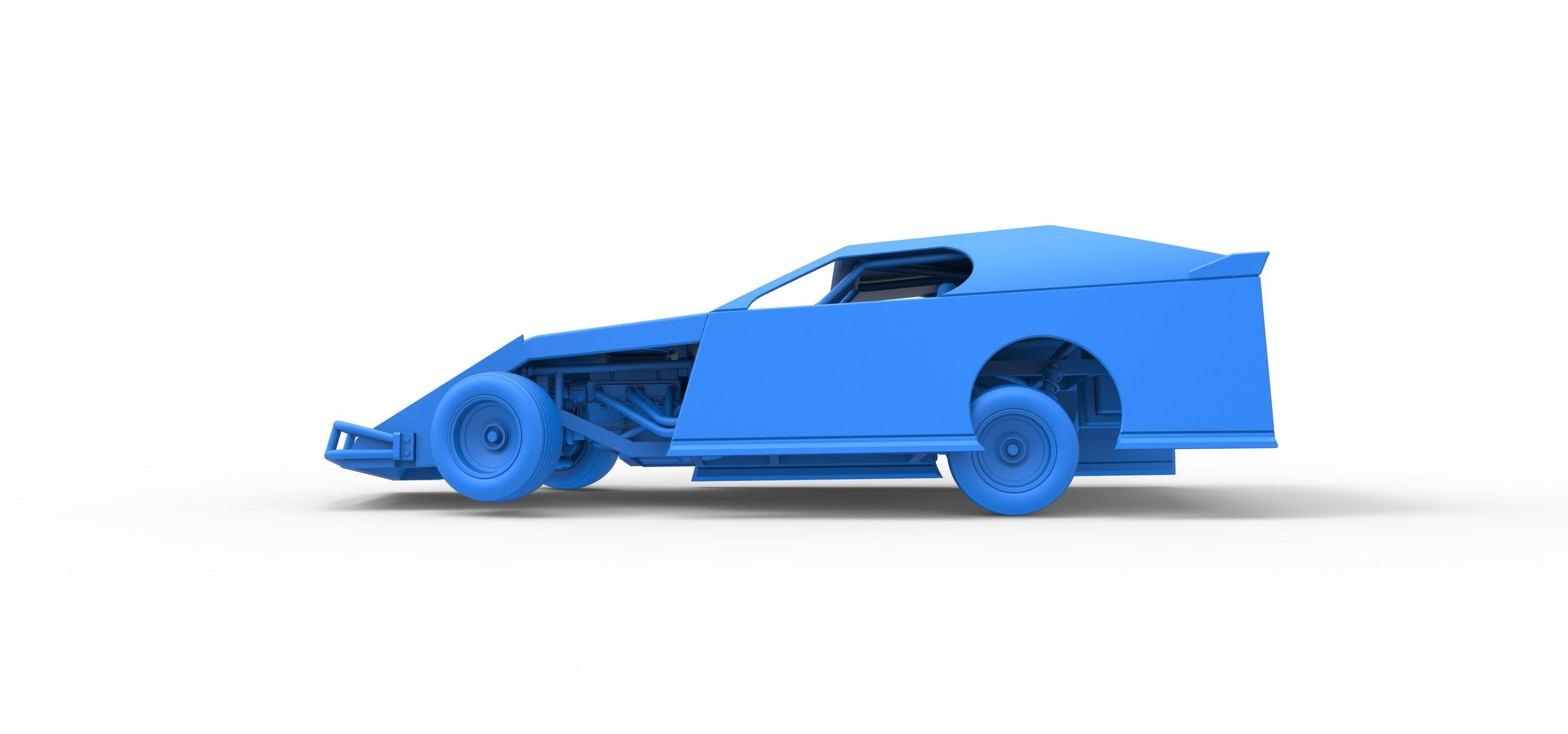 Dirt Modified stock car while turning Scale 1 to 25 3D print model_35