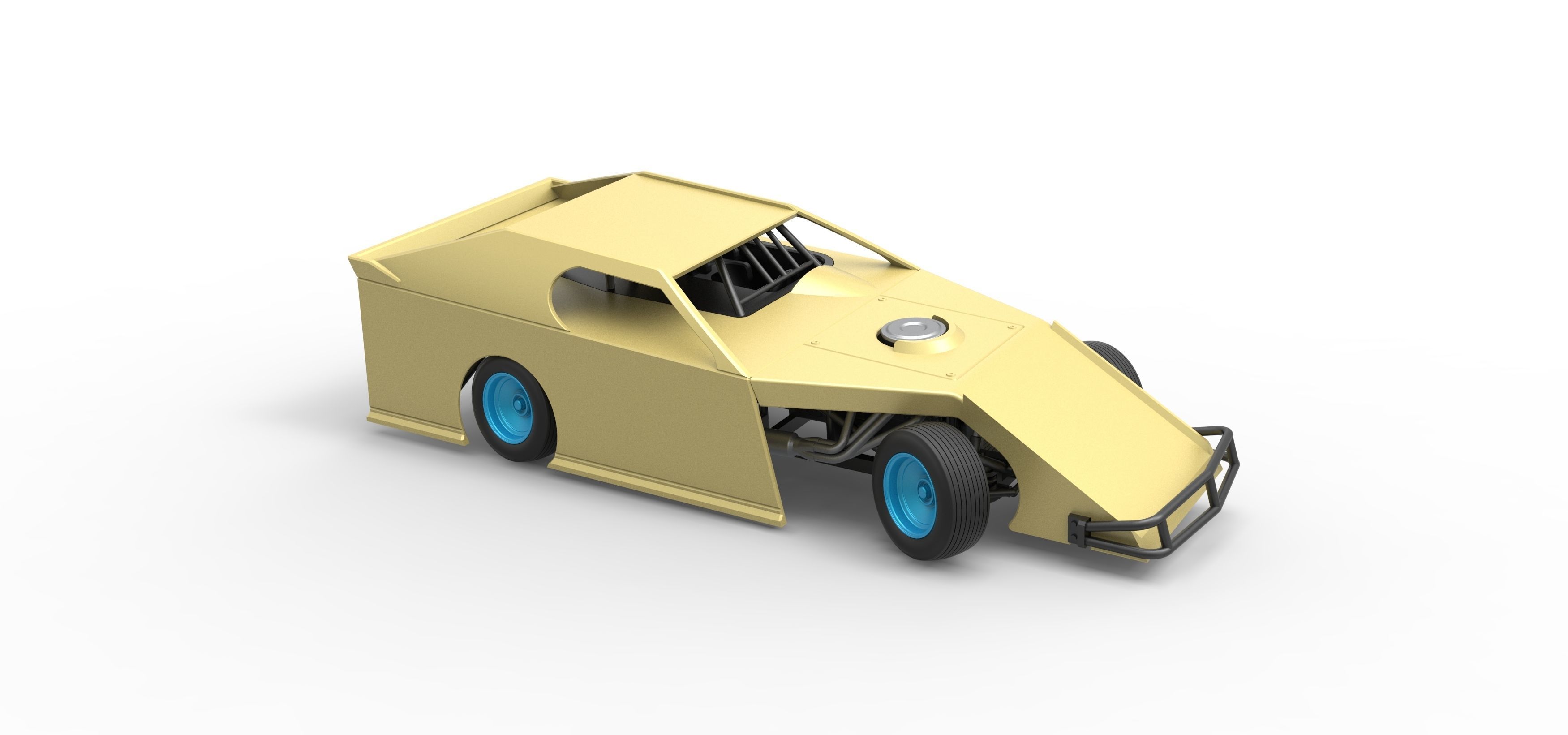 Dirt Modified stock car while turning Scale 1 to 25 3D print model_24