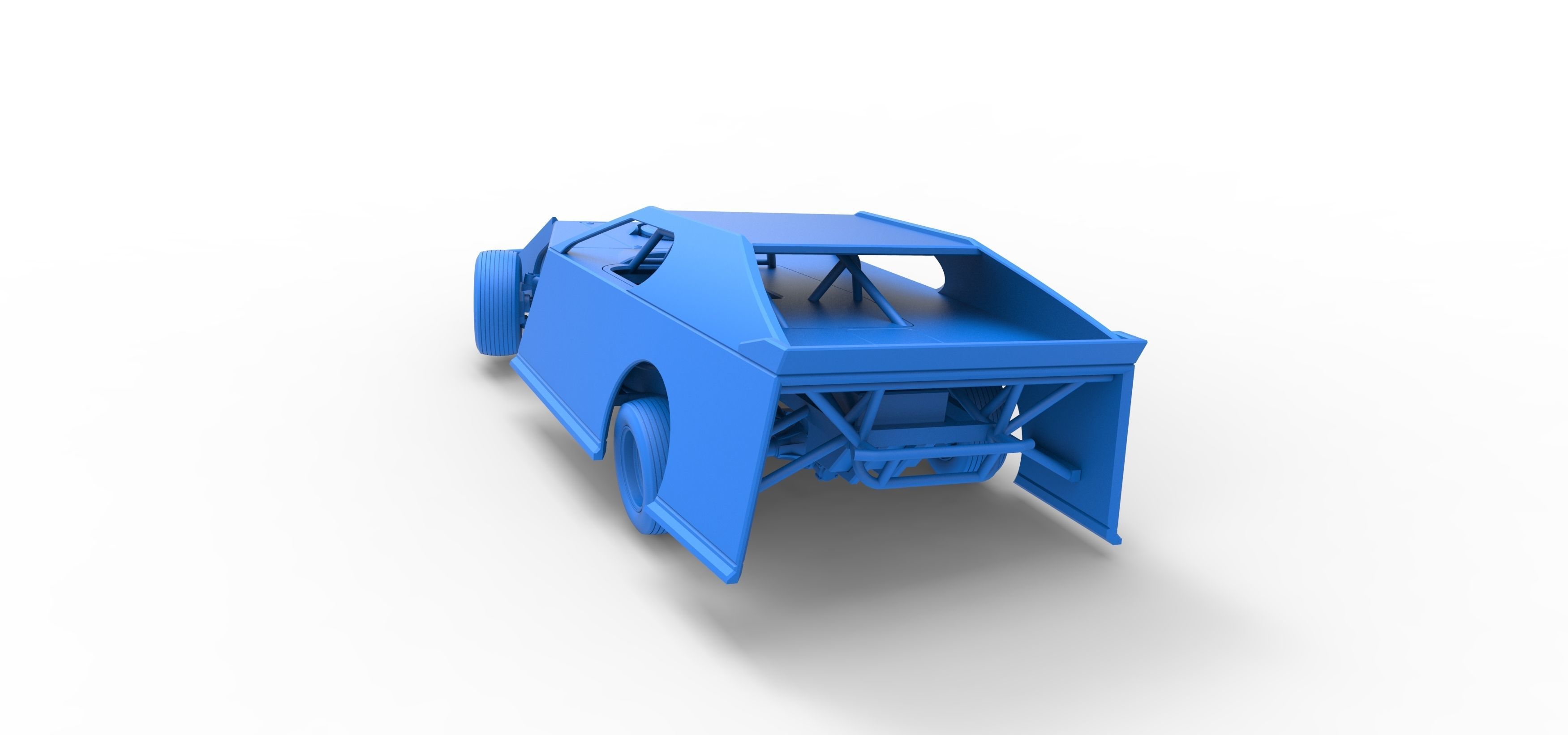 Dirt Modified stock car while turning Scale 1 to 25 3D print model_40