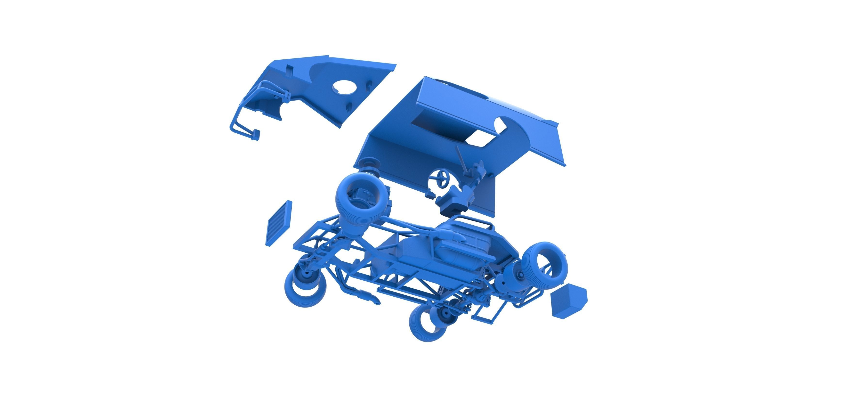 Dirt Modified stock car while turning Scale 1 to 25 3D print model_54