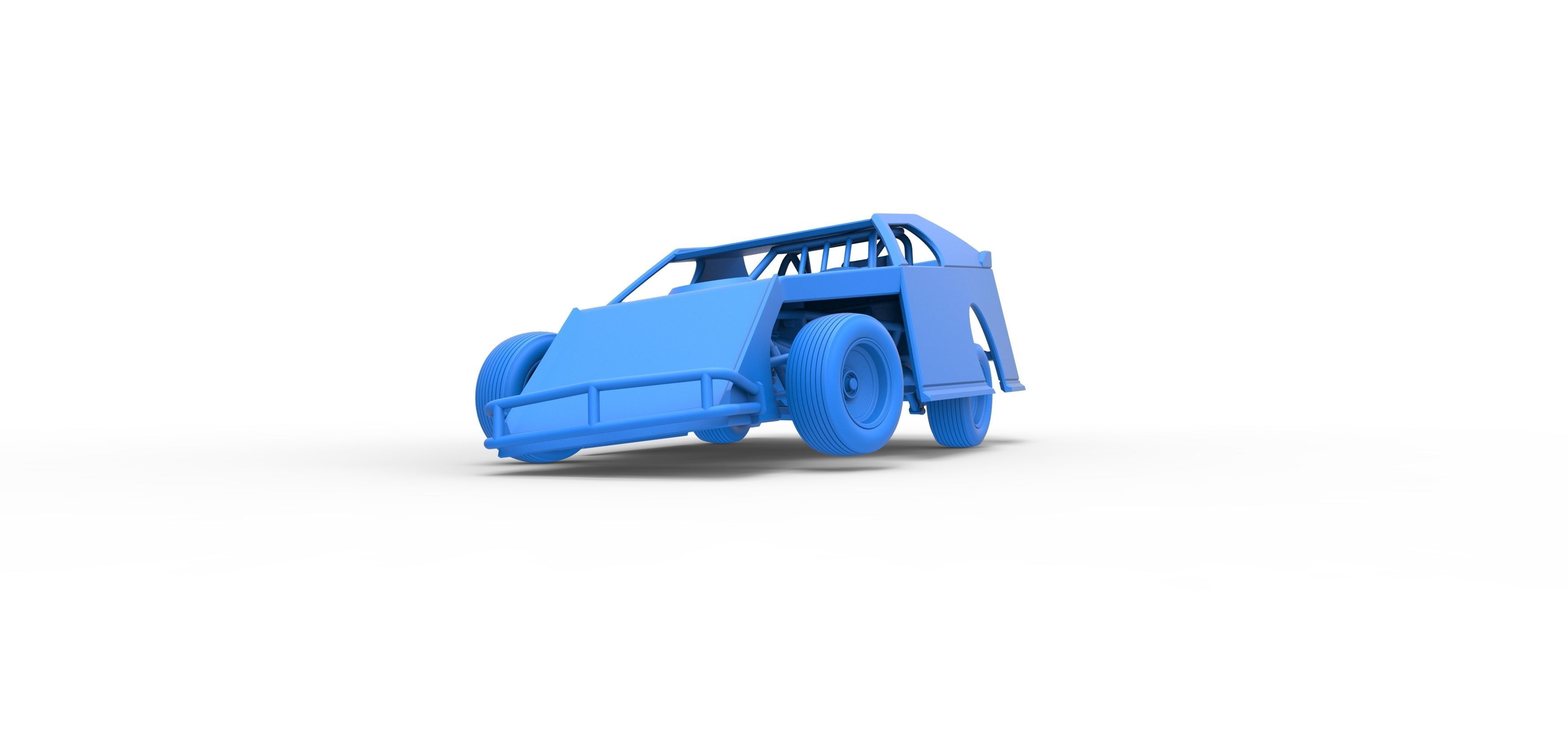 Dirt Modified stock car while turning Scale 1 to 25 3D print model_32