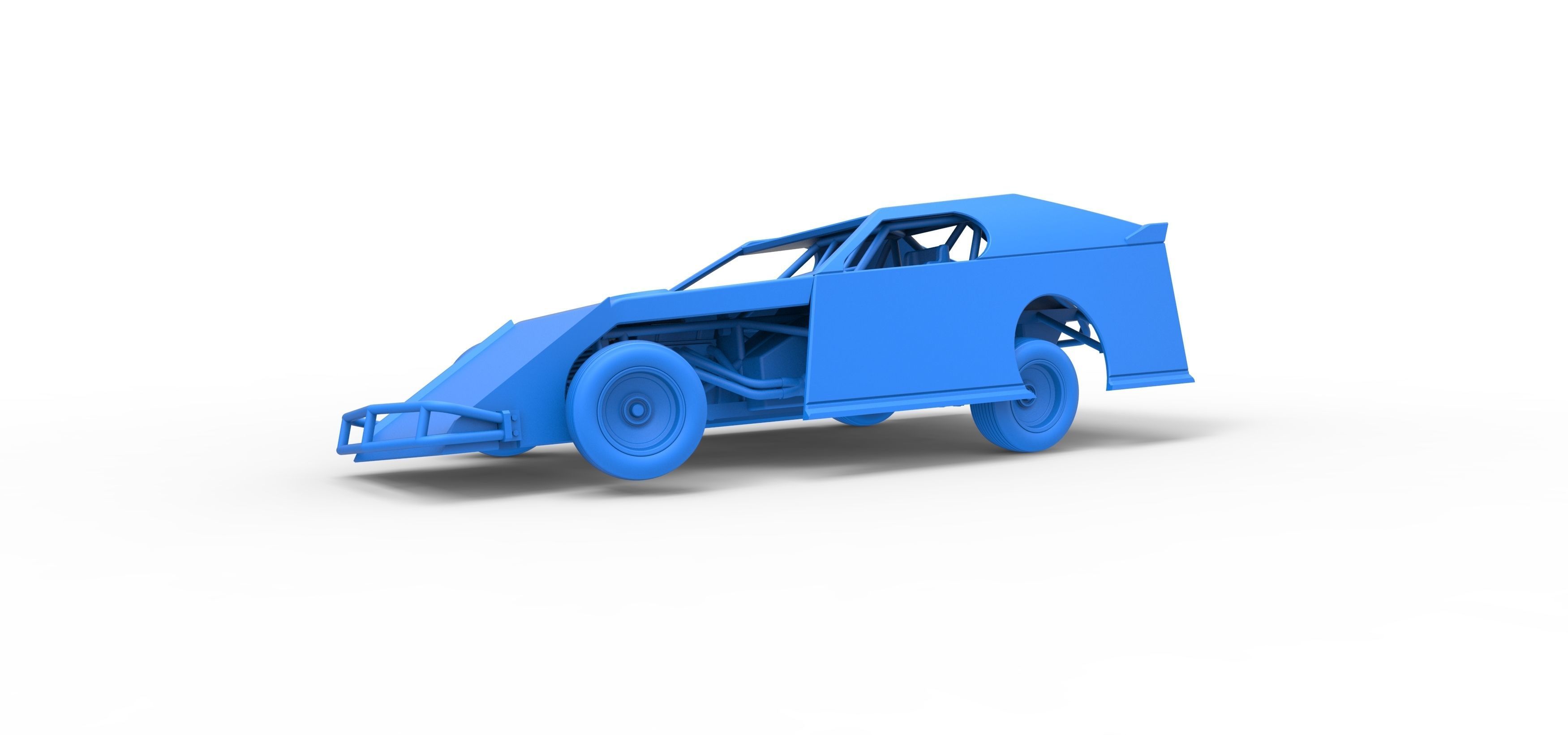 Dirt Modified stock car while turning Scale 1 to 25 3D print model_29