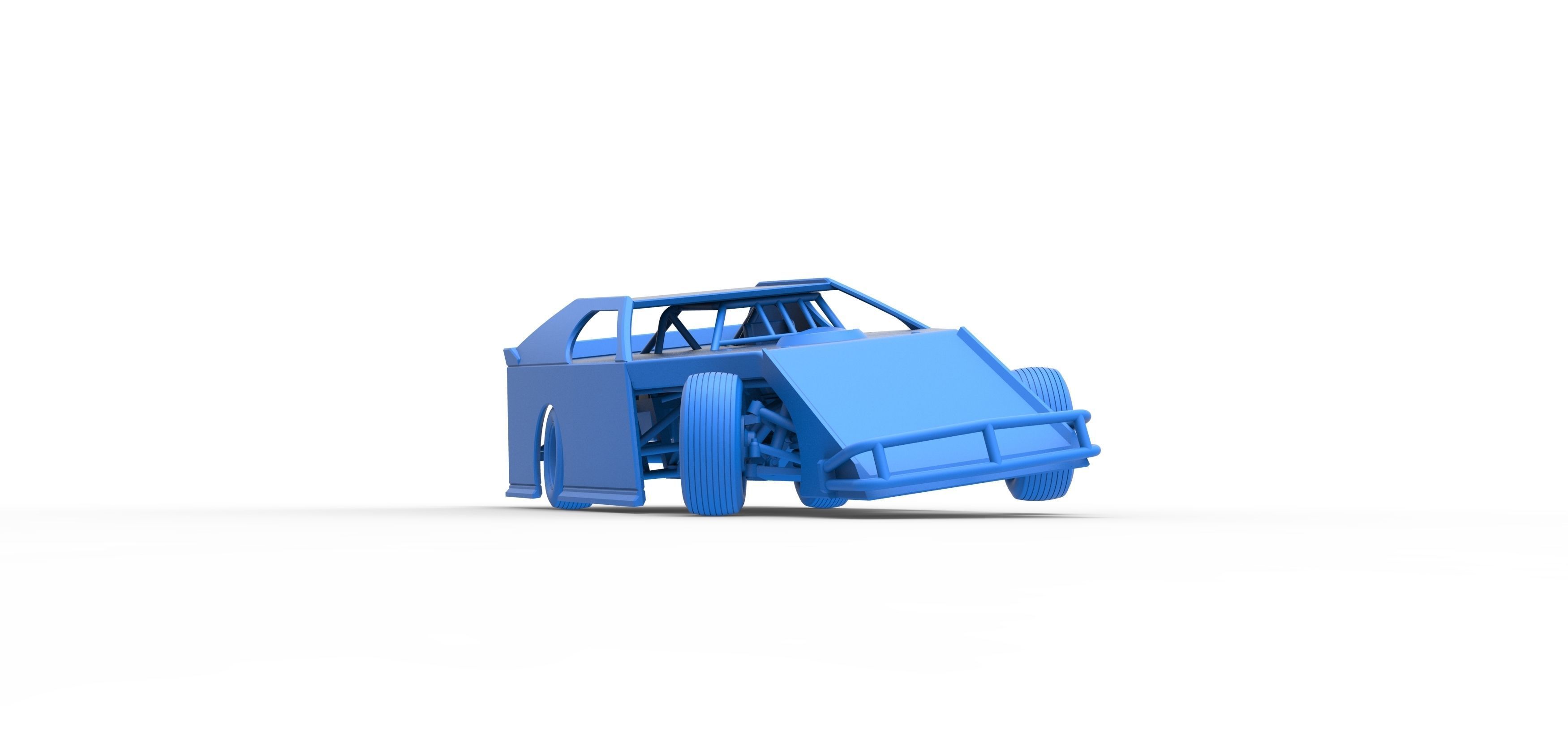 Dirt Modified stock car while turning Scale 1 to 25 3D print model_52