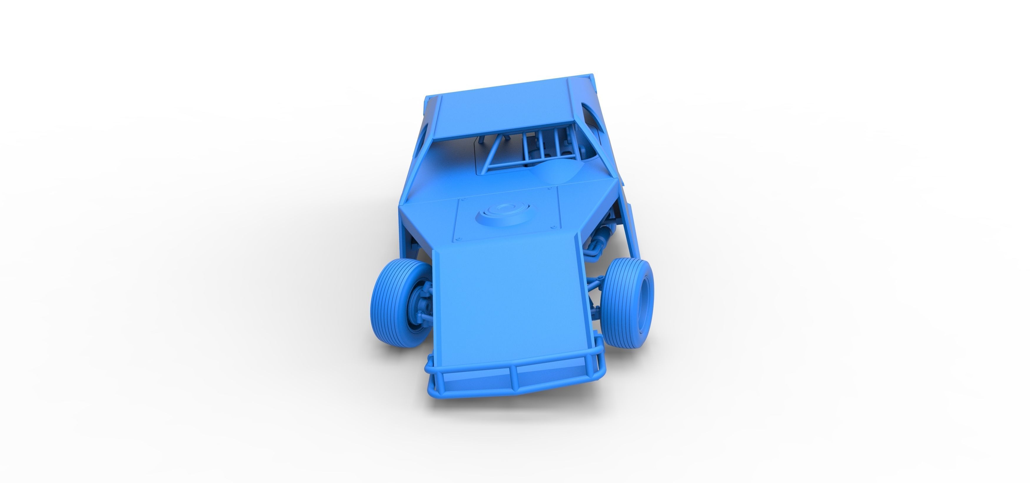 Dirt Modified stock car while turning Scale 1 to 25 3D print model_34