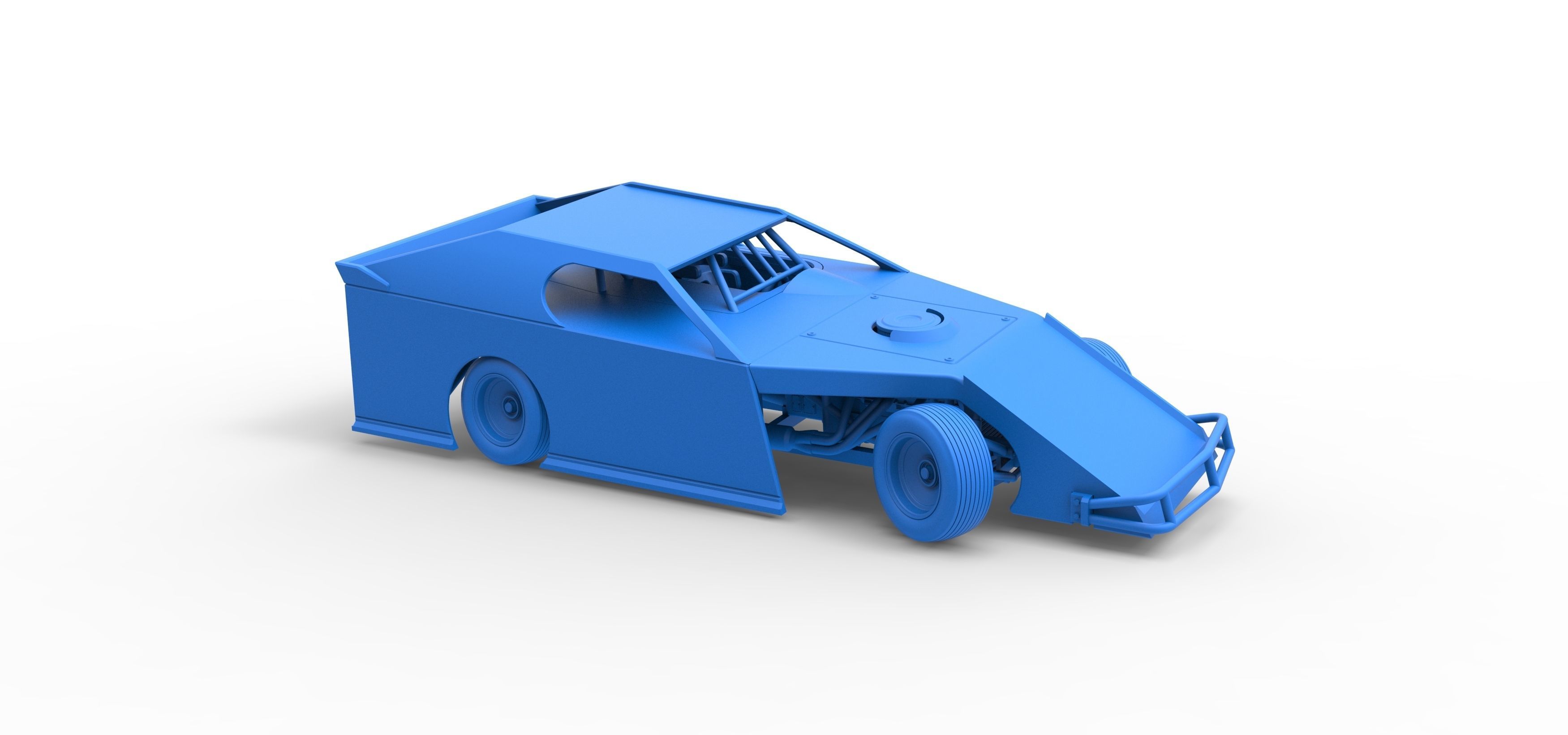 Dirt Modified stock car while turning Scale 1 to 25 3D print model_49