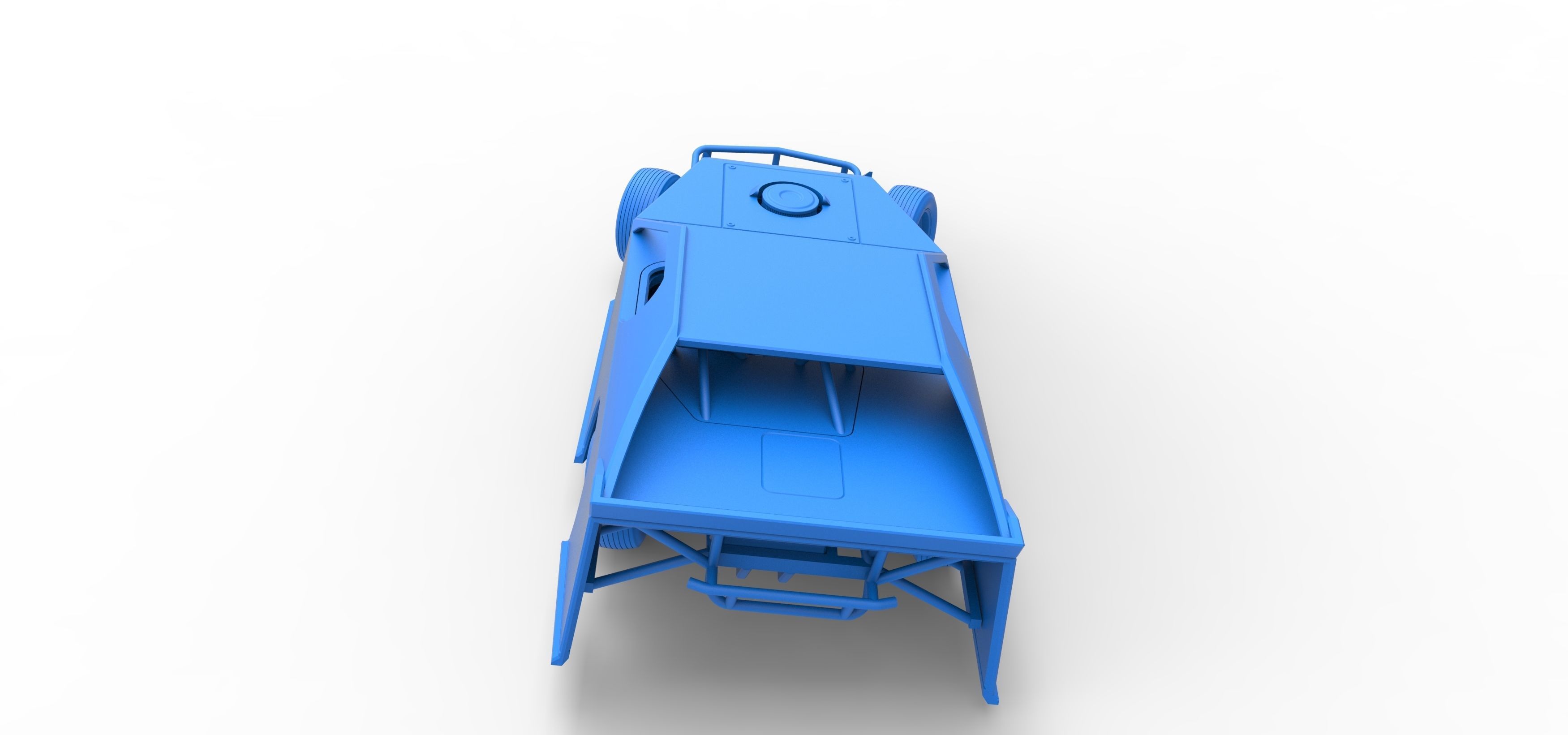 Dirt Modified stock car while turning Scale 1 to 25 3D print model_43