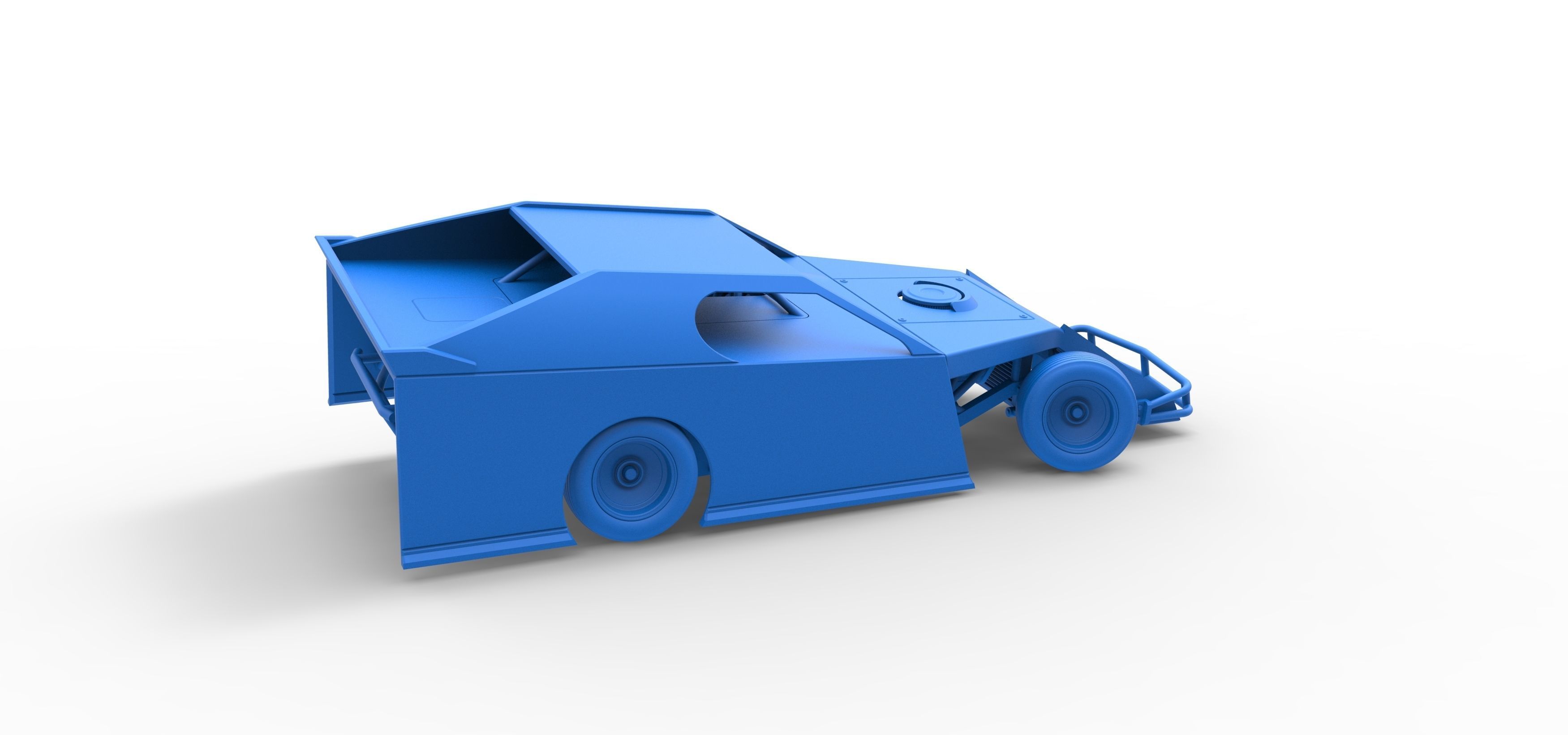 Dirt Modified stock car while turning Scale 1 to 25 3D print model_46