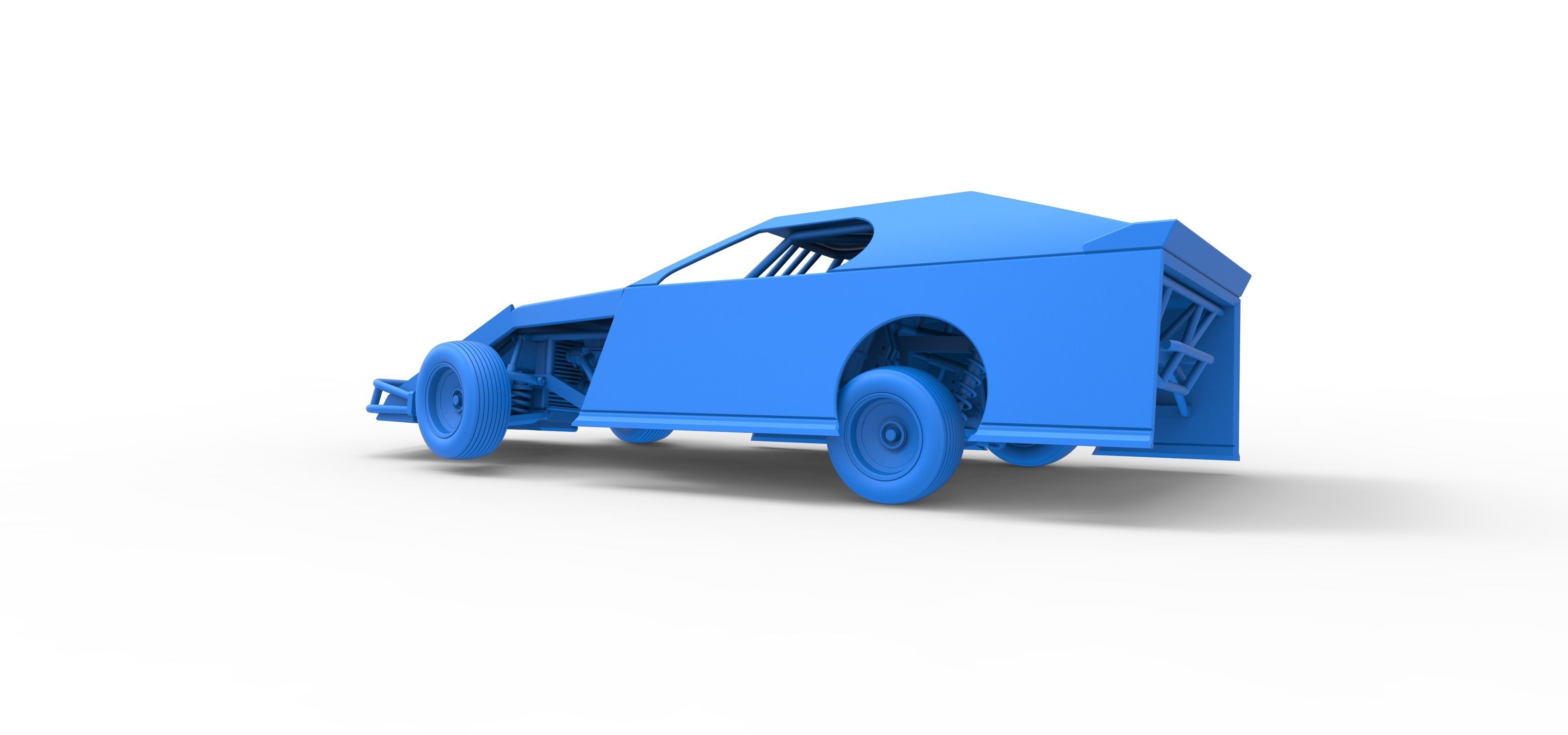 Dirt Modified stock car while turning Scale 1 to 25 3D print model_39