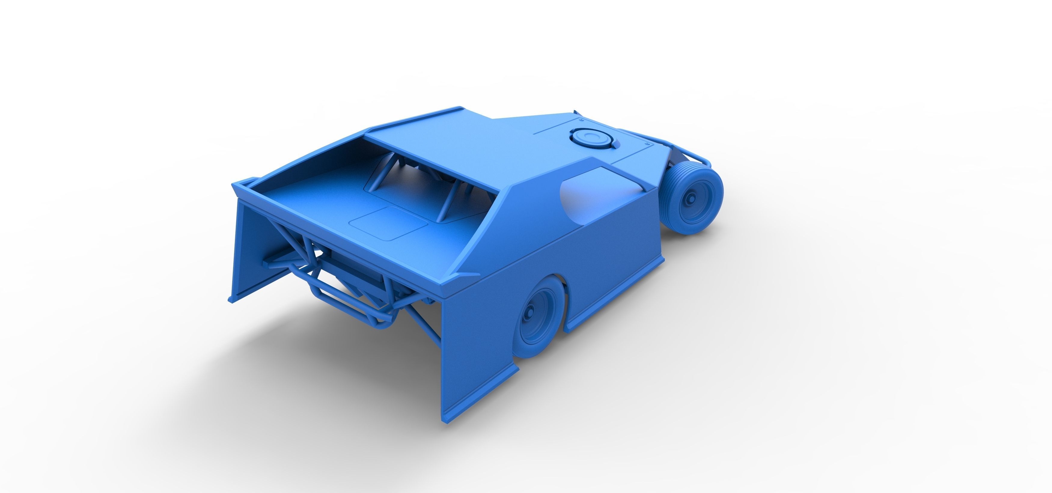 Dirt Modified stock car while turning Scale 1 to 25 3D print model_44