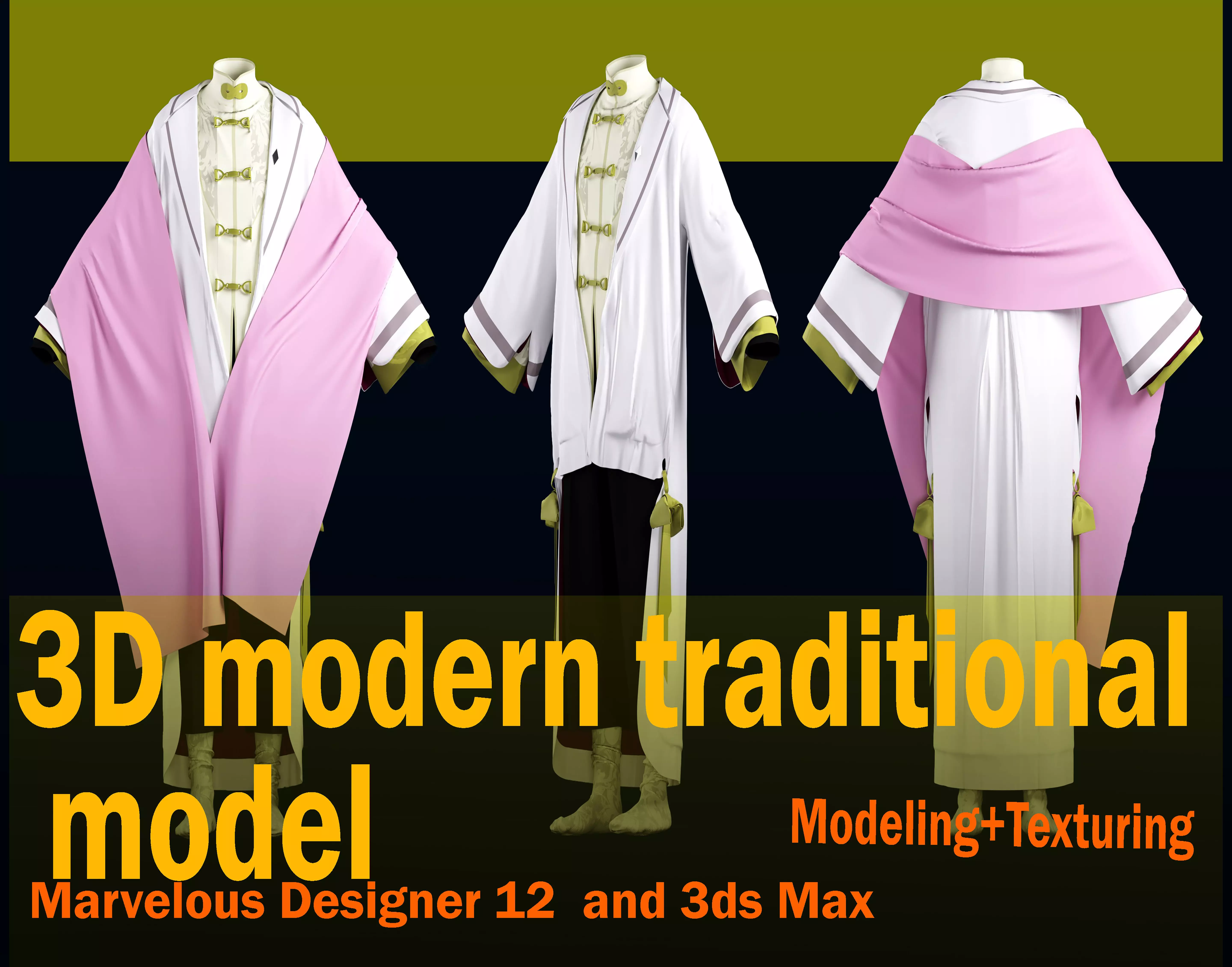modern traditional model 3D model_0