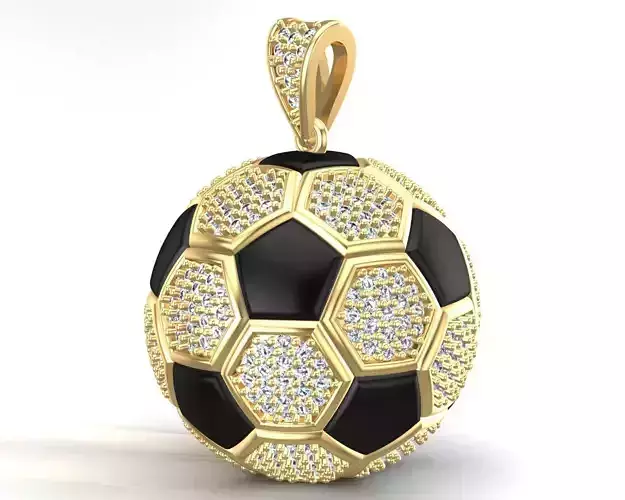Football Hip Hop Diamonds Pendant                    3D print model