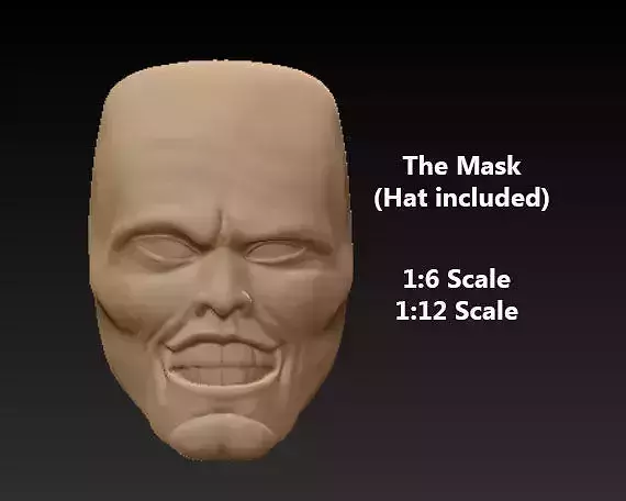 HotToys Head sculpt - The Mask -  1-6th scale  - Jim Carrey
