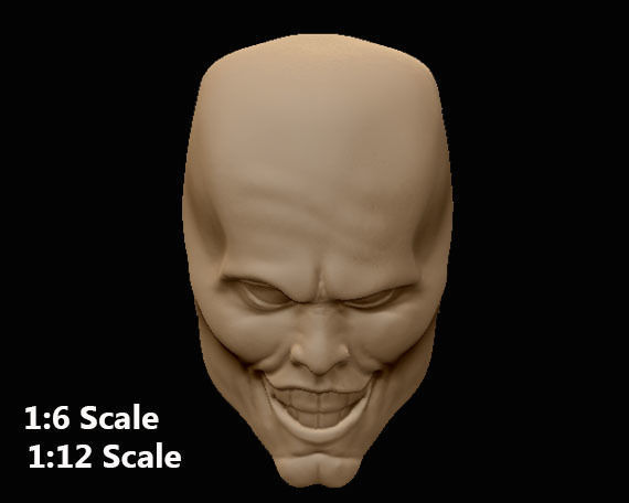 HotToys Head sculpt - The Mask -  1-6th scale  - Jim Carrey 3D print model_2