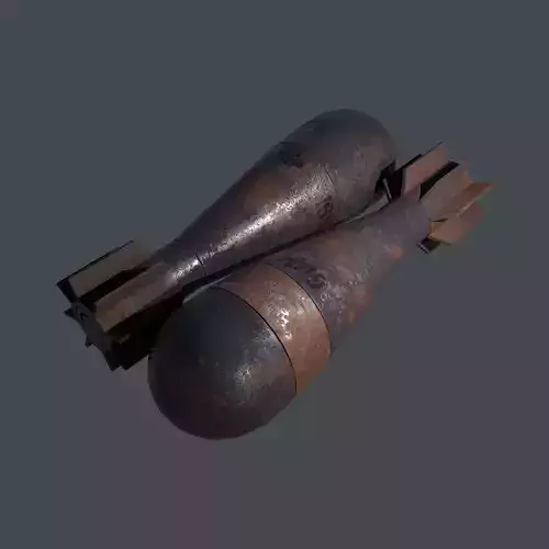 Mortar Projectile 60mm M69 3D model