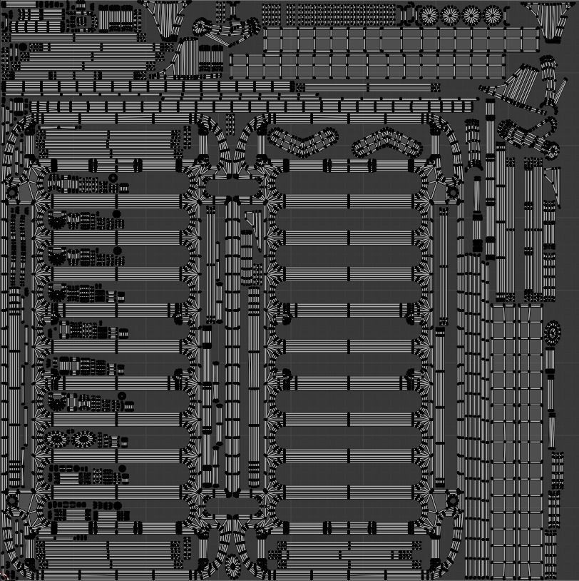 Pedestrian Barrier Low-poly 3D model_6