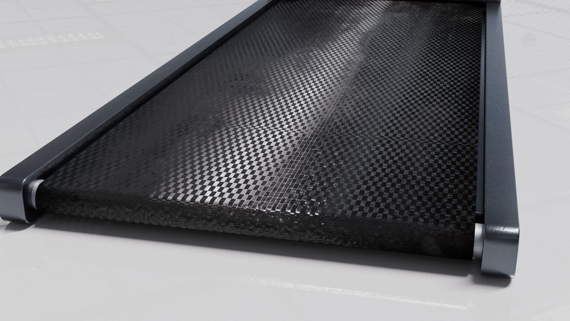 Treadmill Low-poly 3D model_9