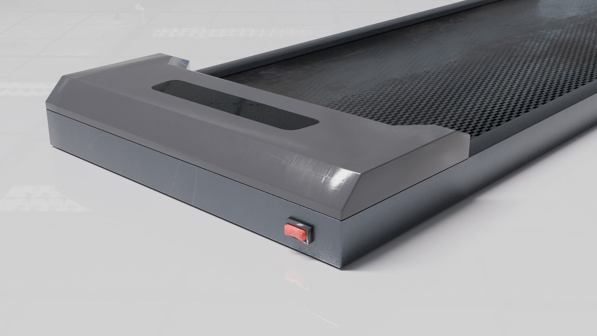 Treadmill Low-poly 3D model_1