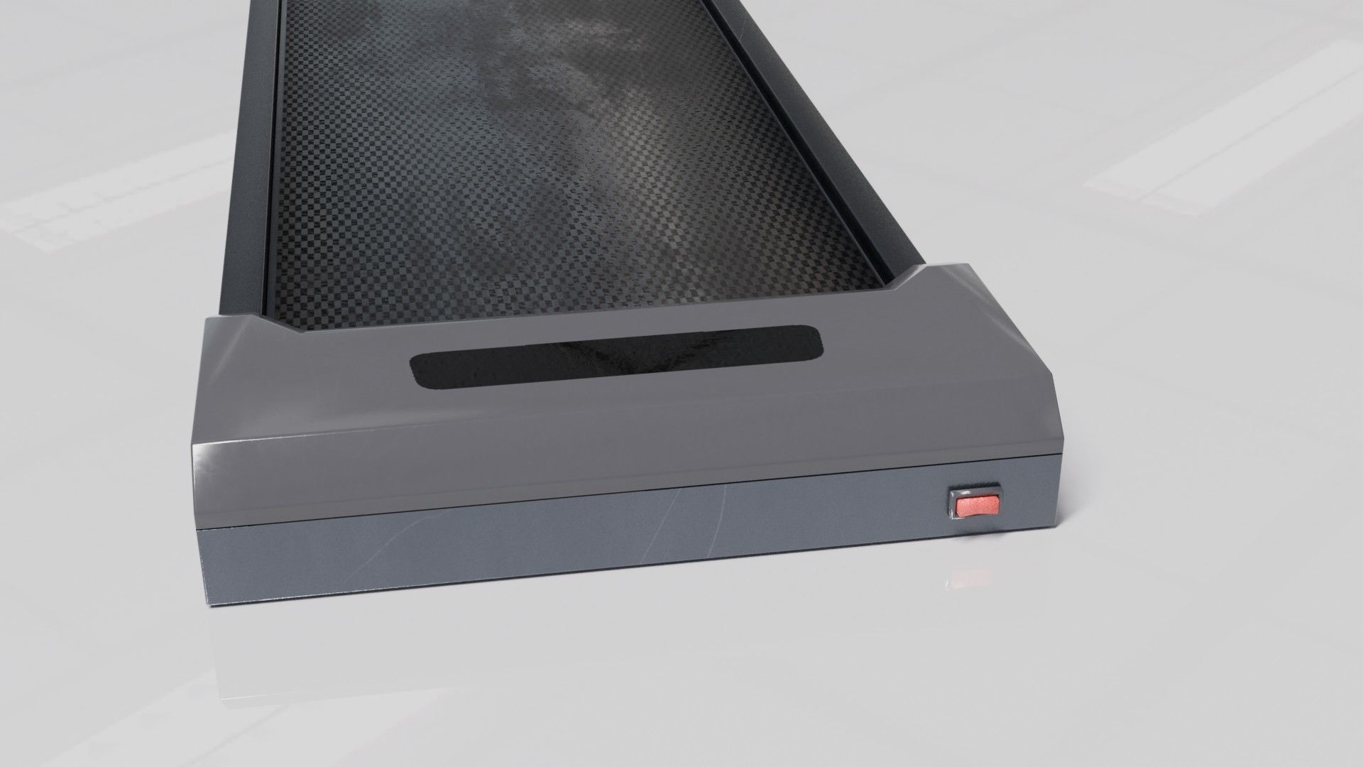 Treadmill Low-poly 3D model_3