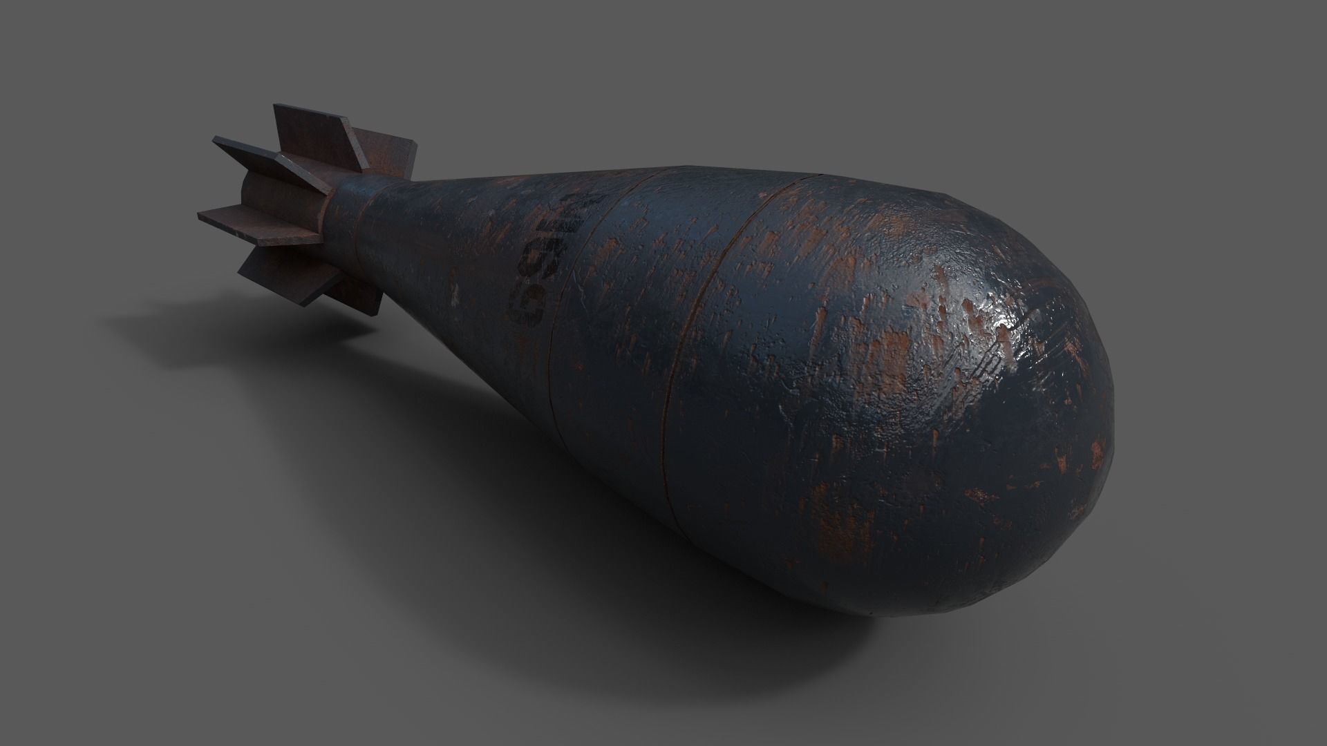 Mortar Projectile 60mm M69 3D model_5