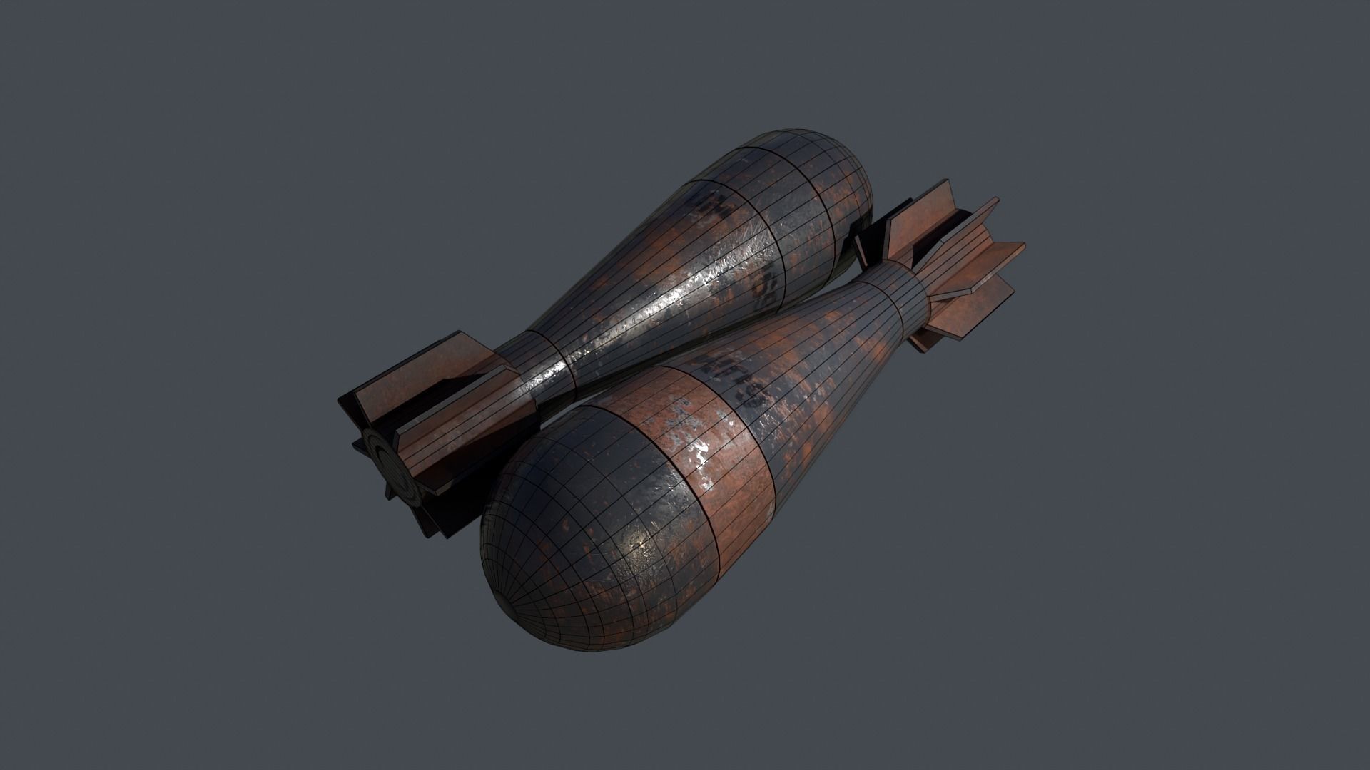 Mortar Projectile 60mm M69 3D model_9