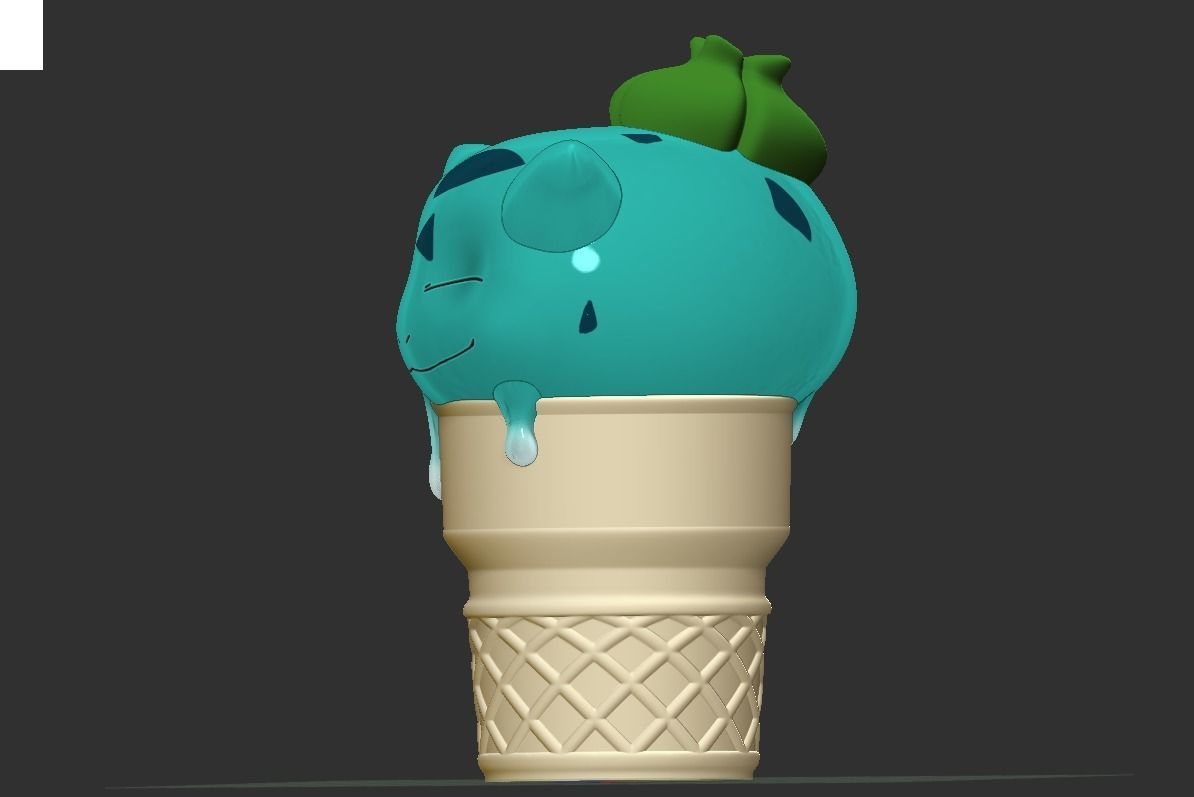Bulbasaur Ice Cream 3D model 3D printable CGTrader