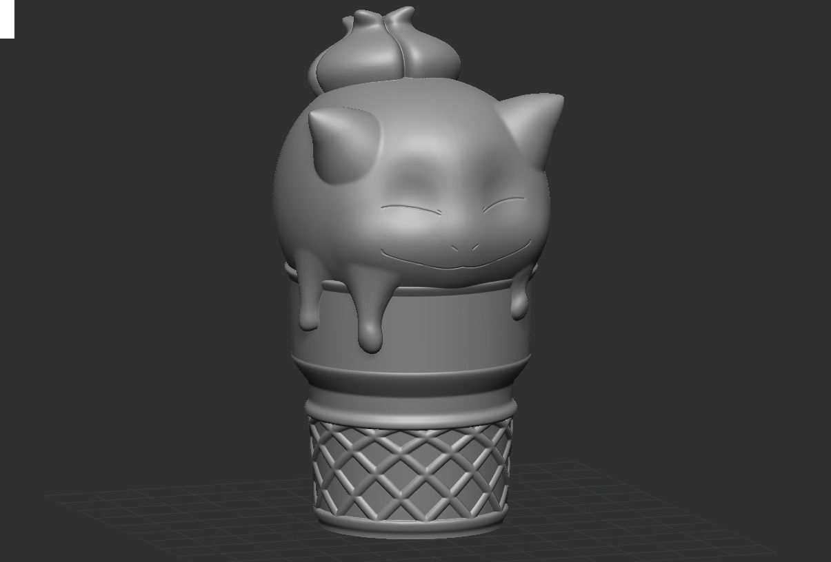 Bulbasaur Ice Cream 3D model 3D printable CGTrader