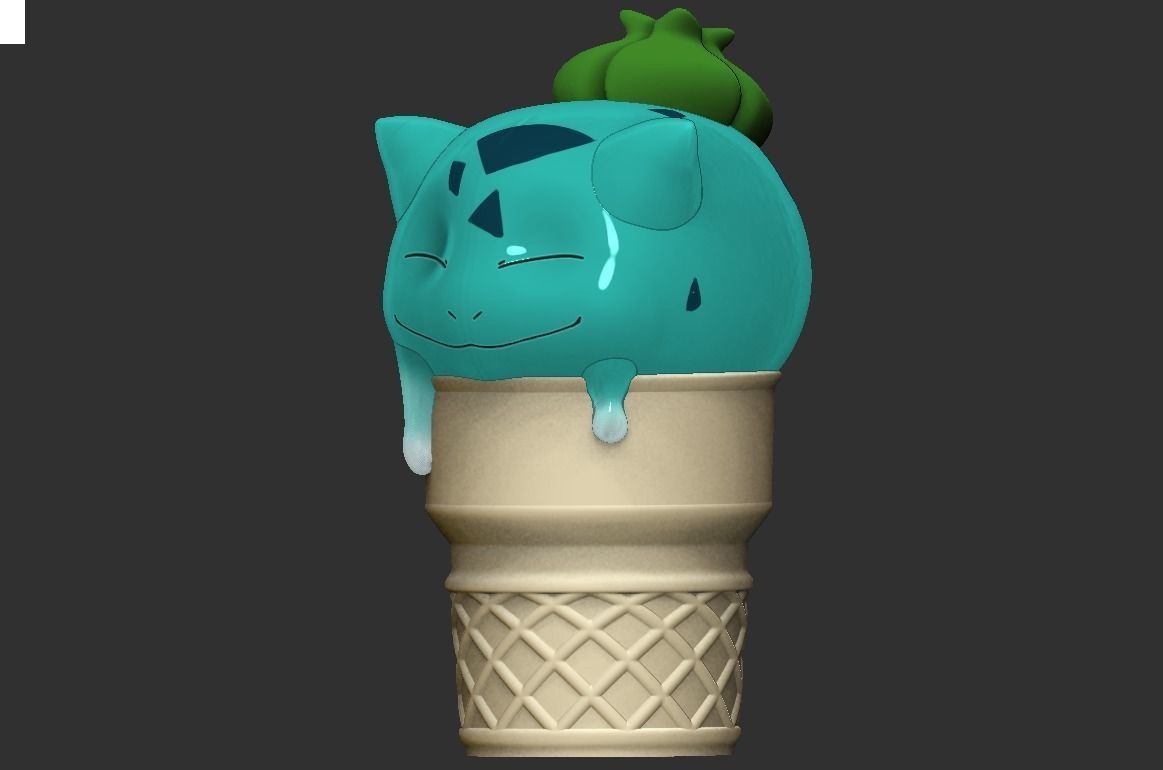 Bulbasaur Ice Cream 3D model 3D printable CGTrader