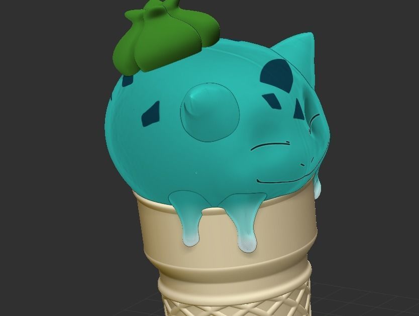 Bulbasaur Ice Cream 3D model 3D printable CGTrader