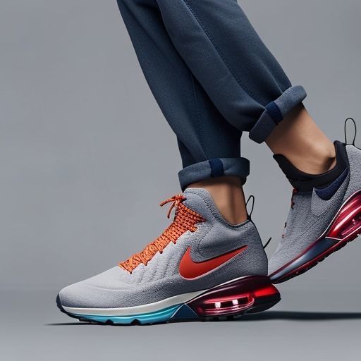 Grey with red laces runners Free 3D model_4