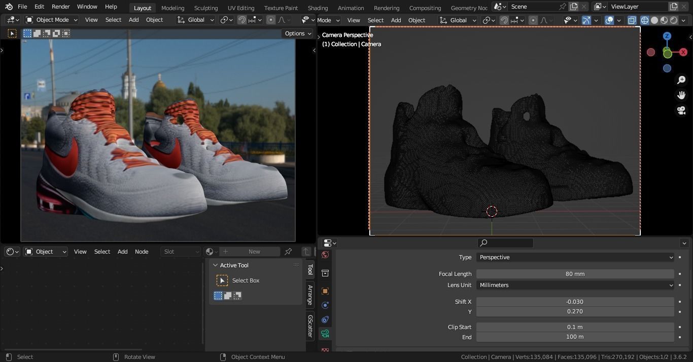 Grey with red laces runners Free 3D model_5
