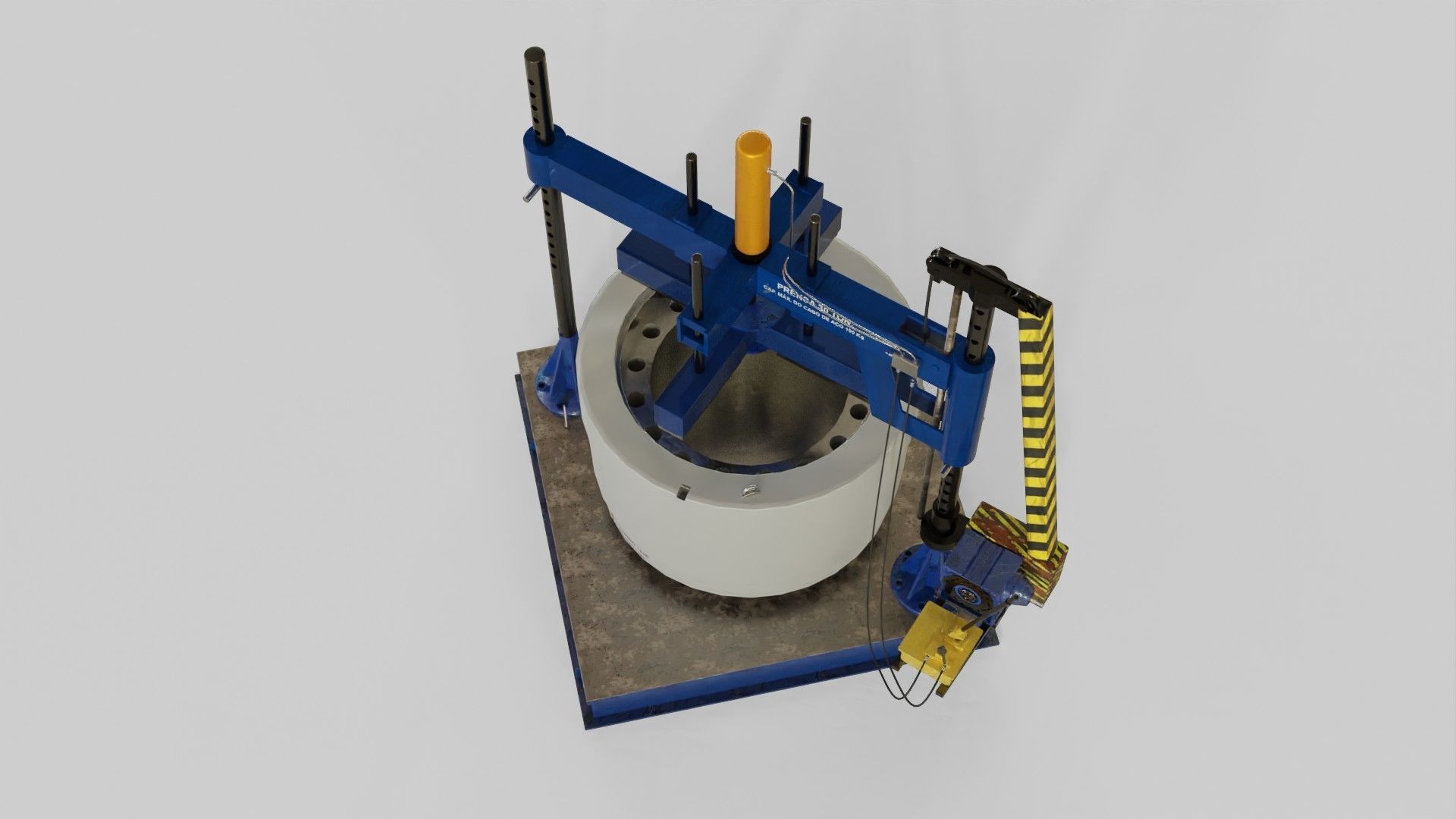 Hydraulic Press and Subsea Connector Part Low-poly 3D model_4