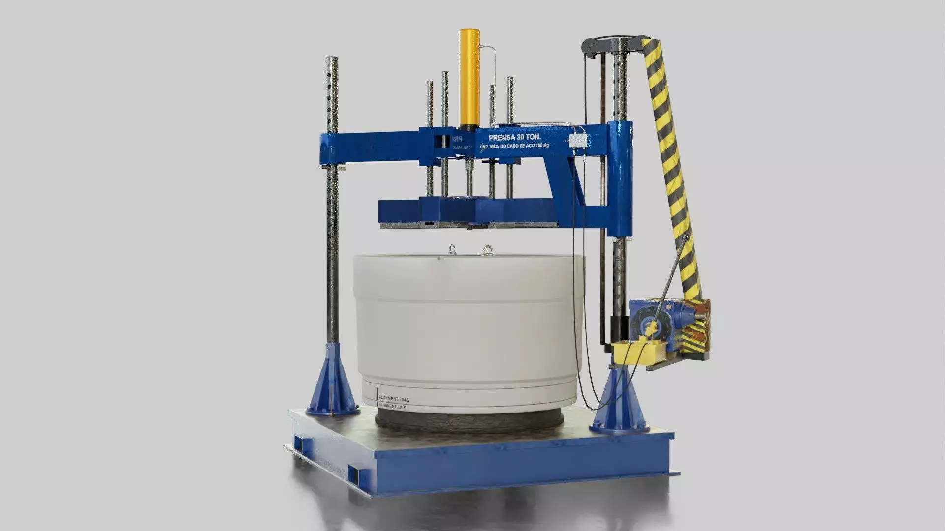 Hydraulic Press and Subsea Connector Part Low-poly 3D model_0