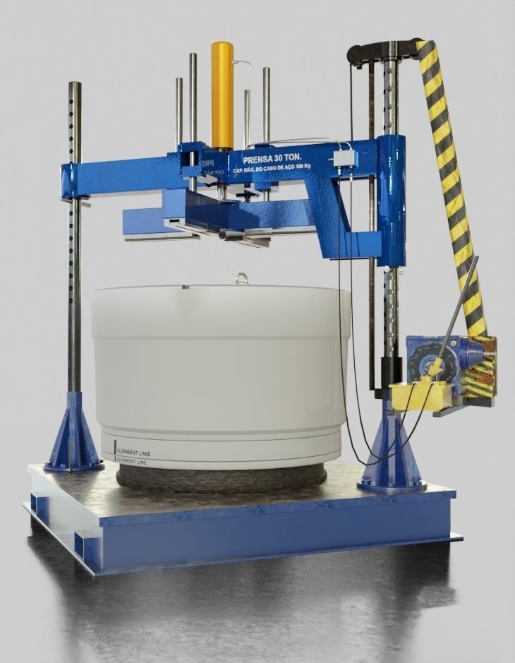 Hydraulic Press and Subsea Connector Part Low-poly 3D model_3