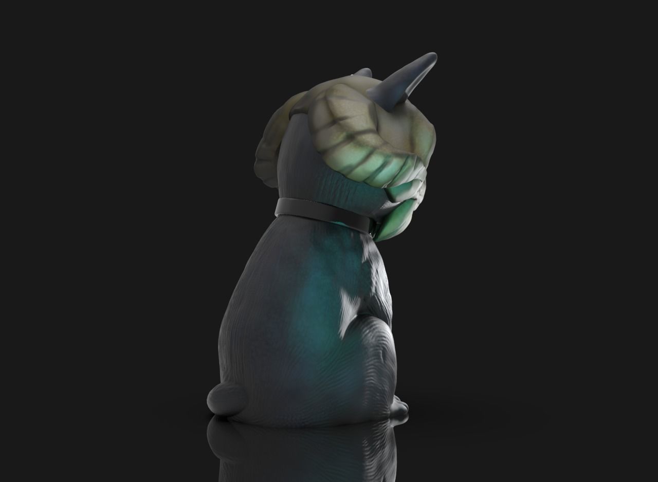 skull cat 3D print model_3
