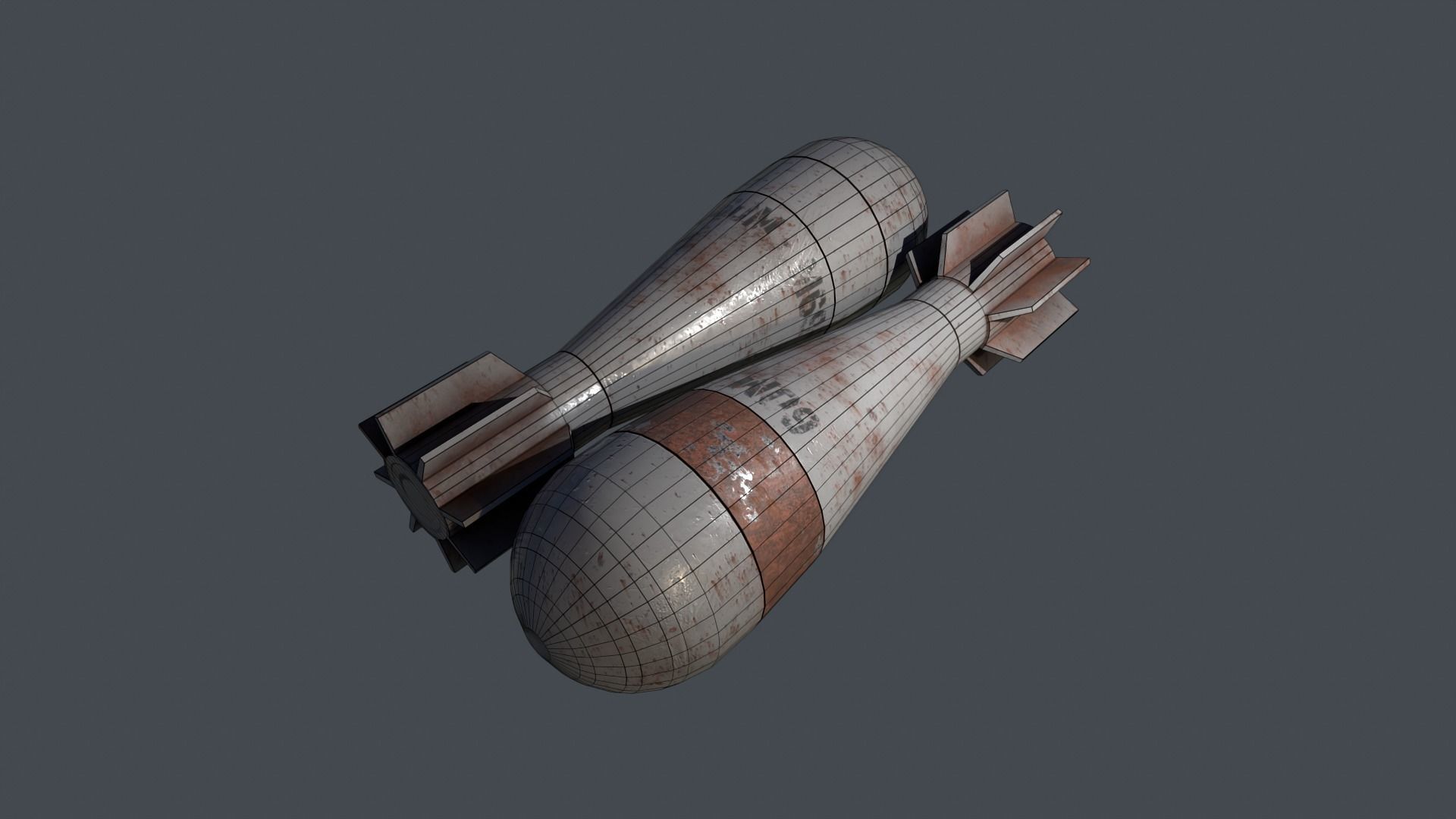 Mortar Projectile 60mm M69 3D Model Collection_28