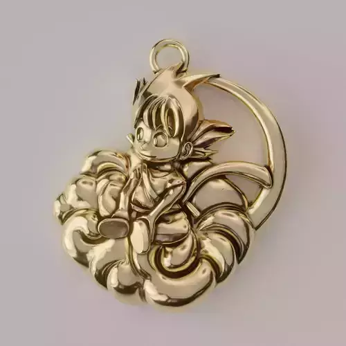 Goku pendant on nimbus 3d print model 3D print model