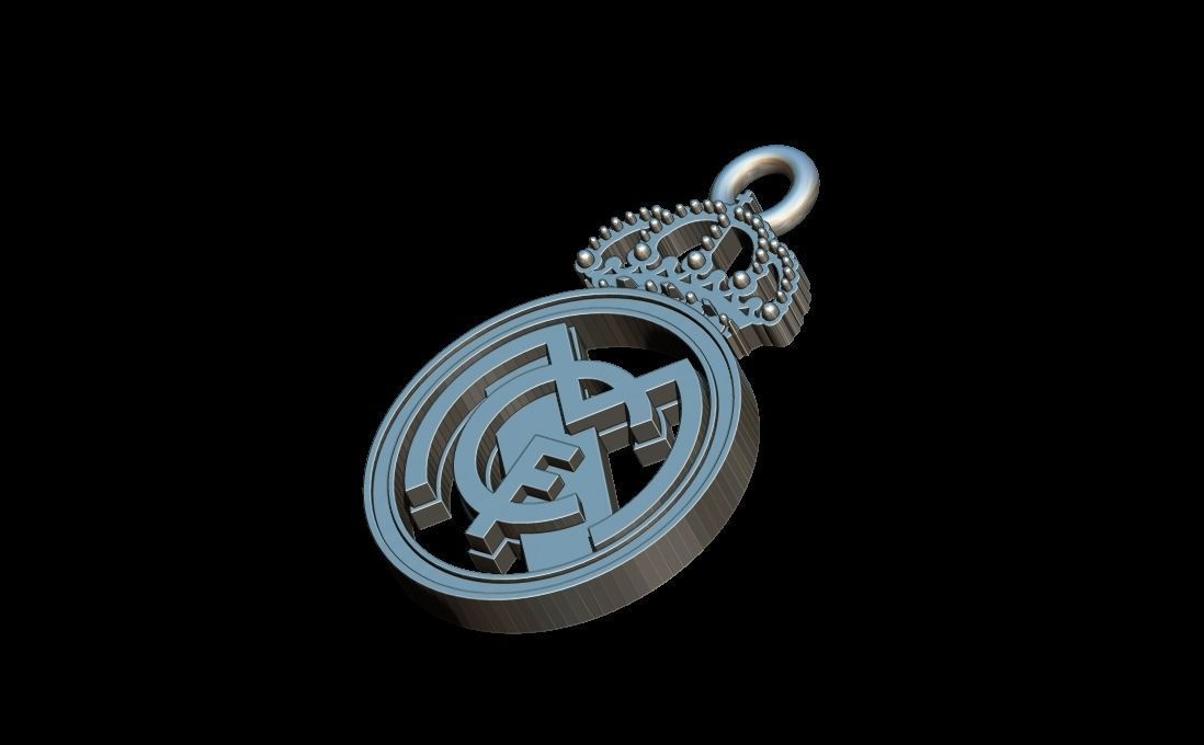 Real Madrid pendant 3D print model_5