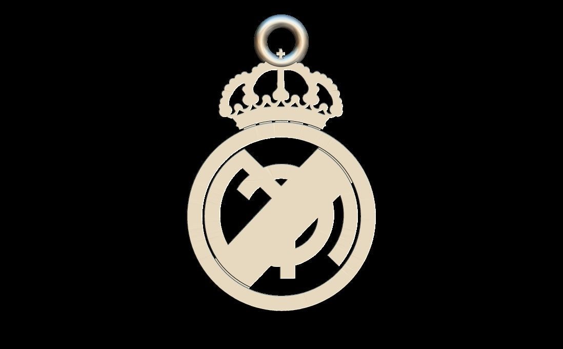 Real Madrid pendant 3D print model_6