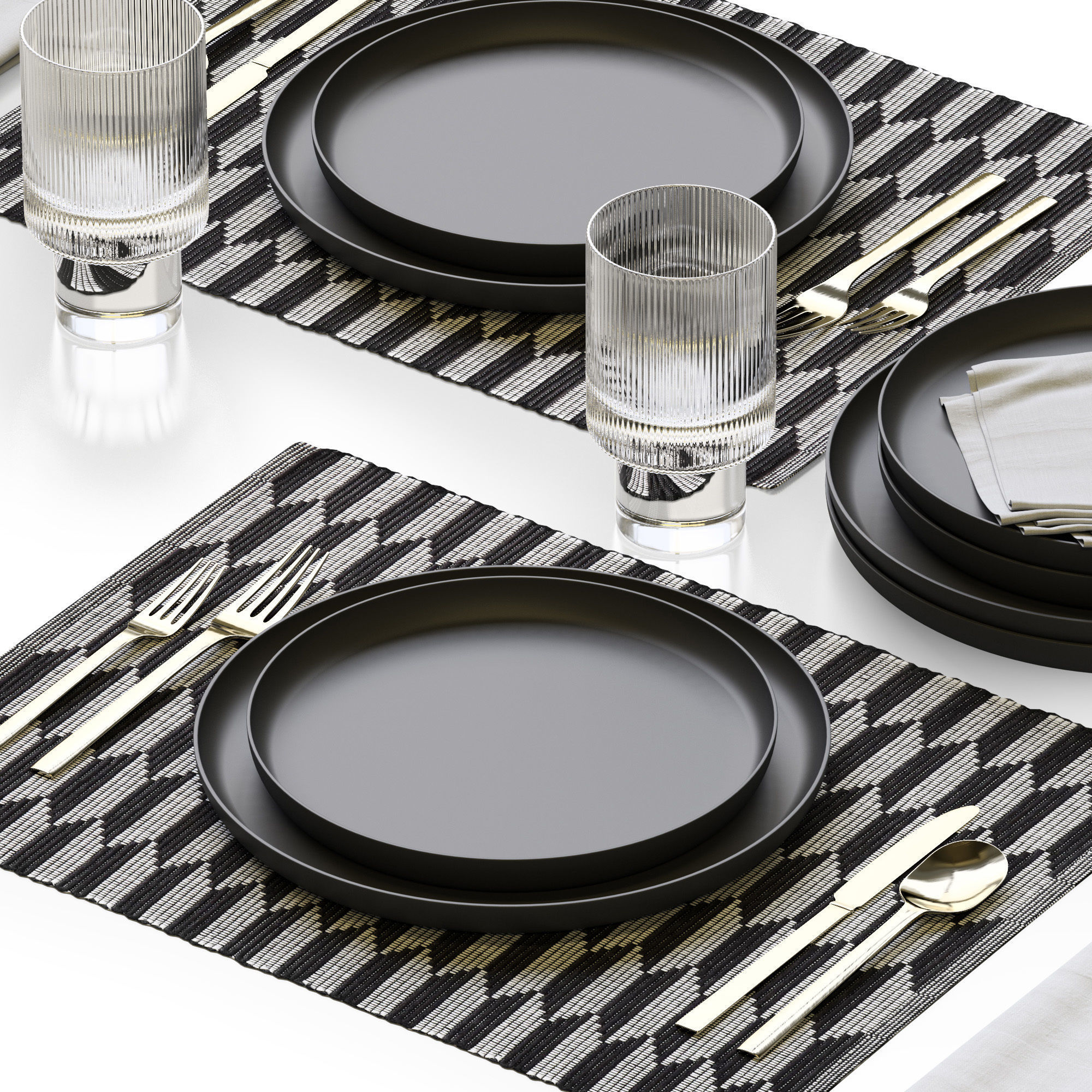 Table setting 40 3D model_2