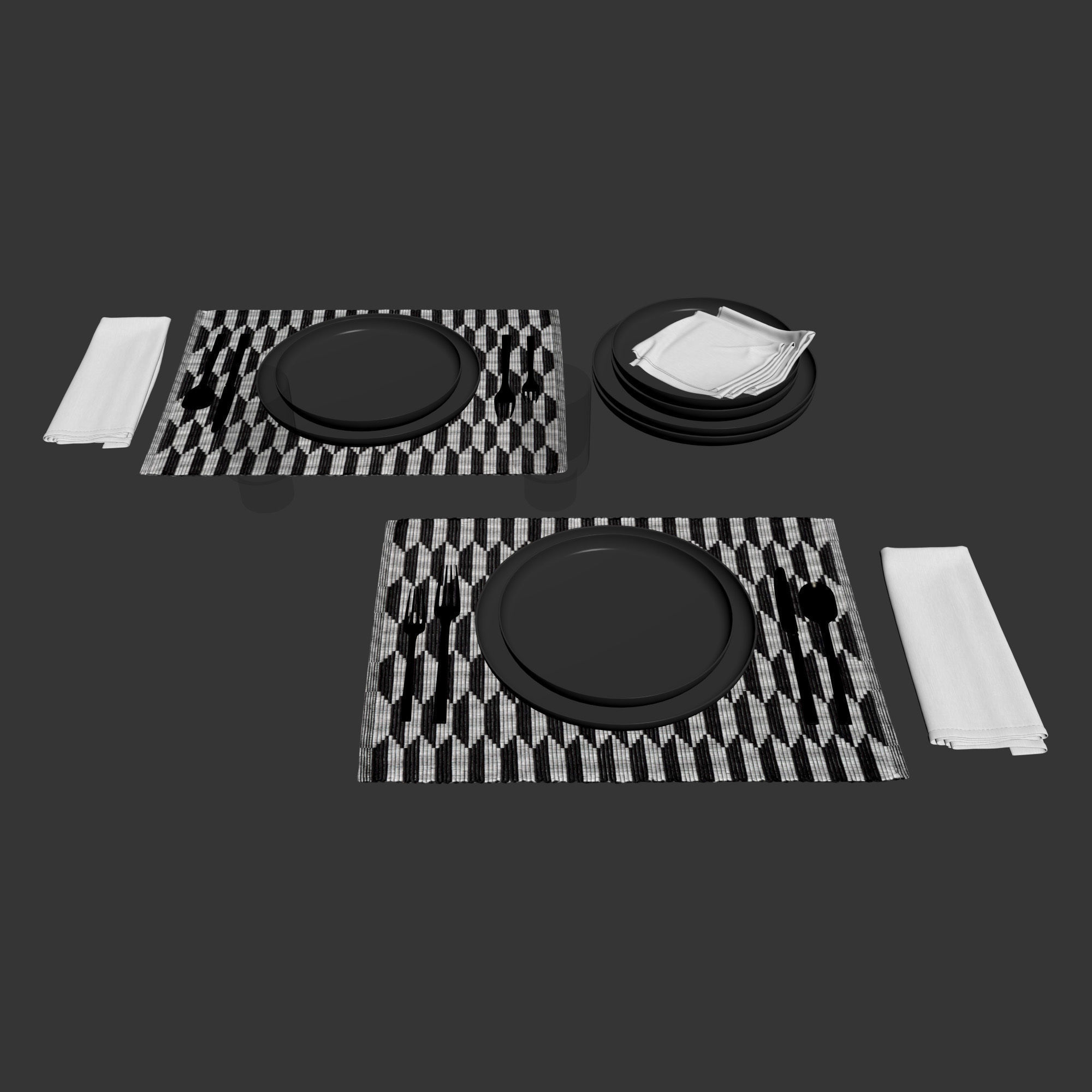 Table setting 40 3D model_3