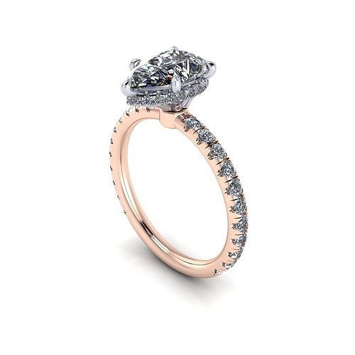 Solitaire Women Diamond Ring ER24 3D print model