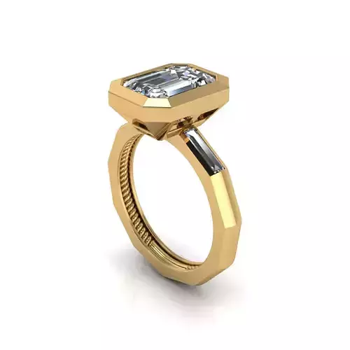Cut Gemstone Women Diamond Ring R2