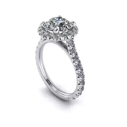 Side-stone Diamond Ring R38