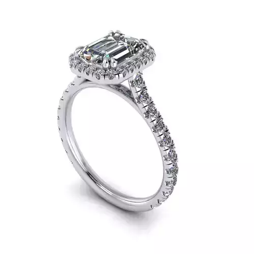 Side-stone Women Diamond Ring R18
